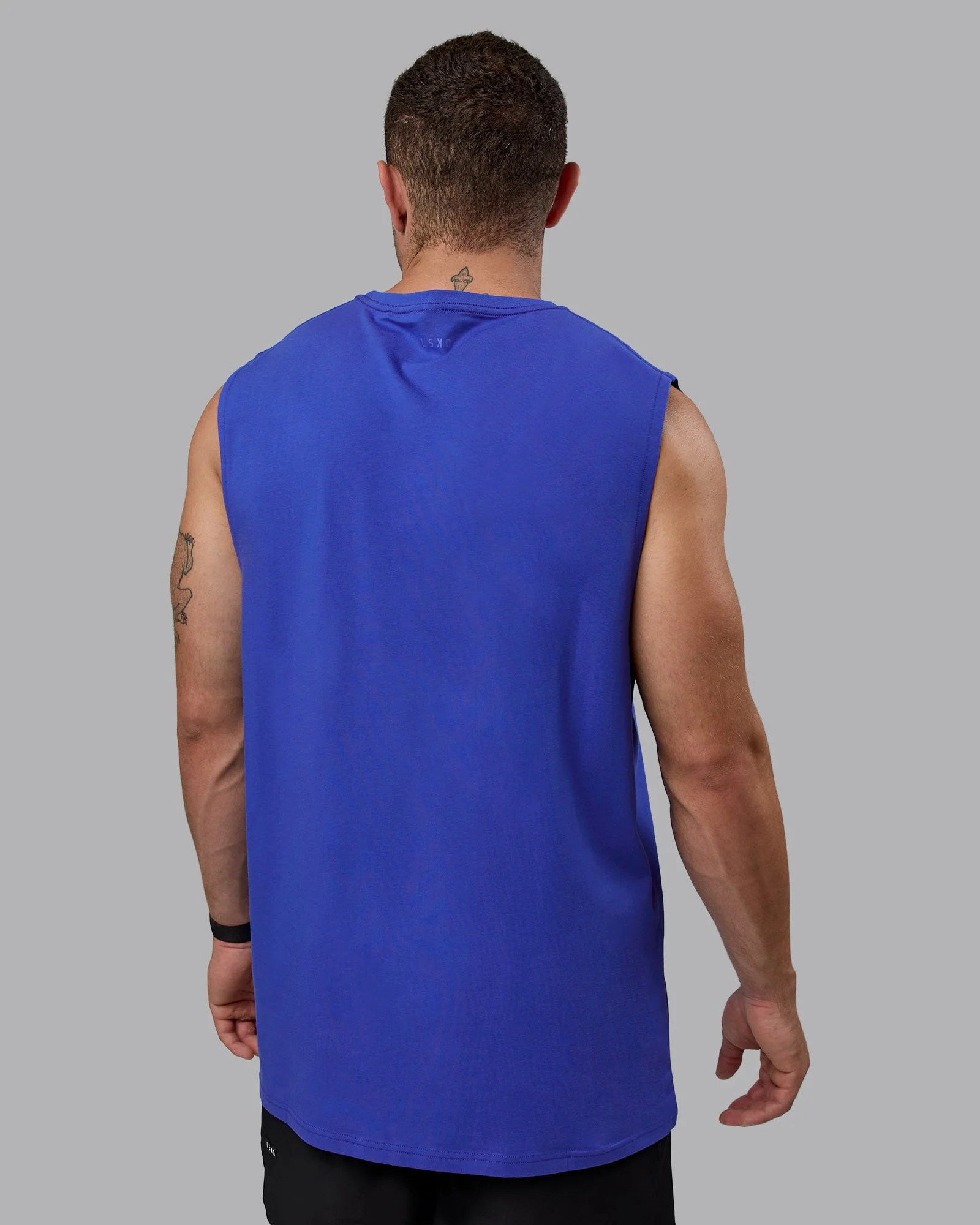 1% Better FLXCotton Training Fit Tank - Power Cobalt - Image 3