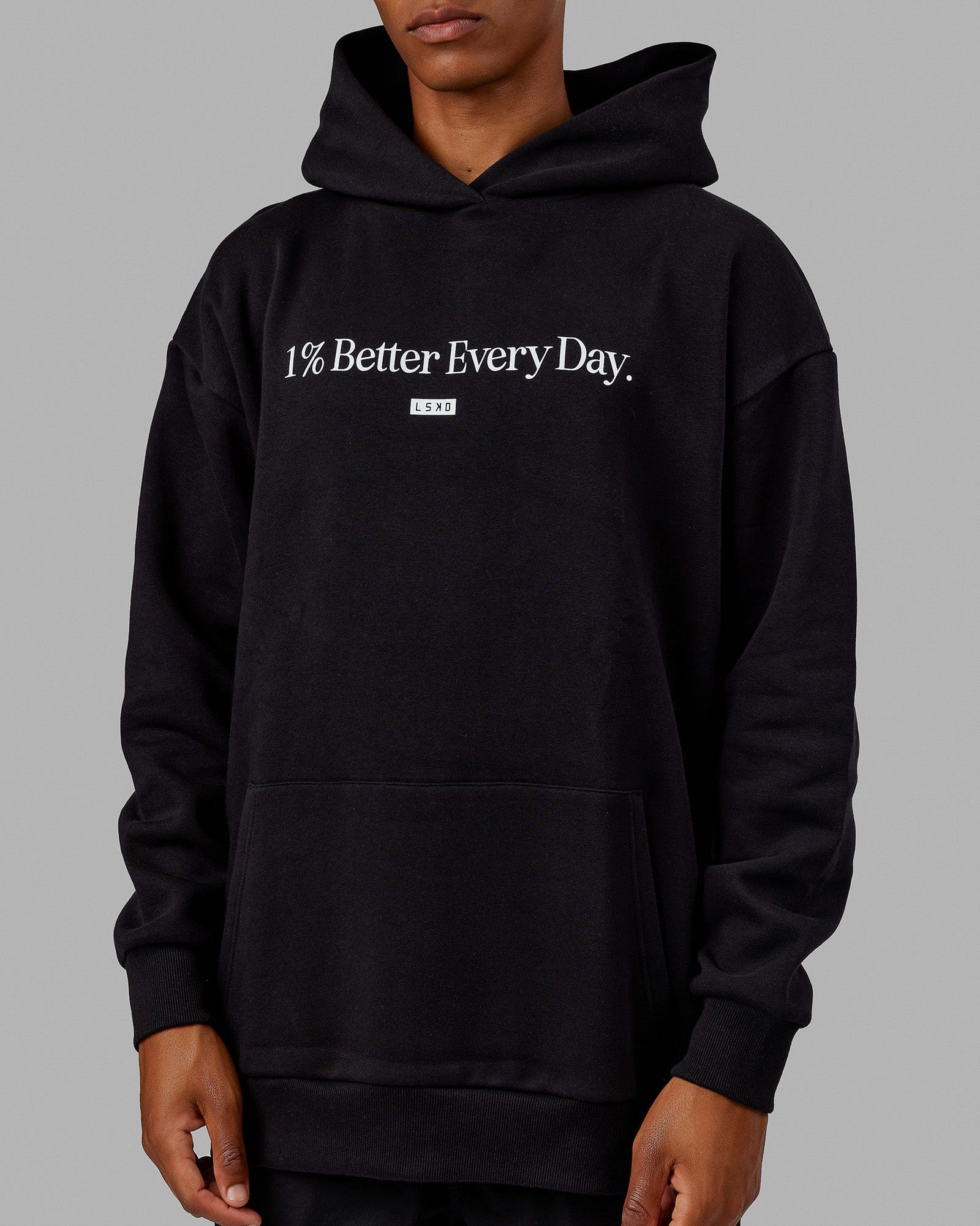 1% Better Hoodie Oversize - Black - Image 10