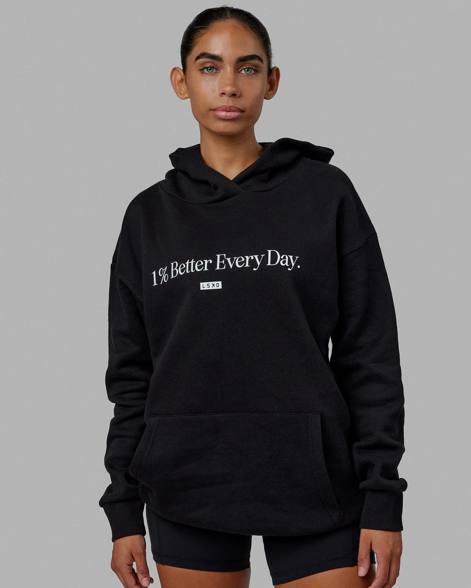 1% Better Hoodie Oversize - Black - Image 2