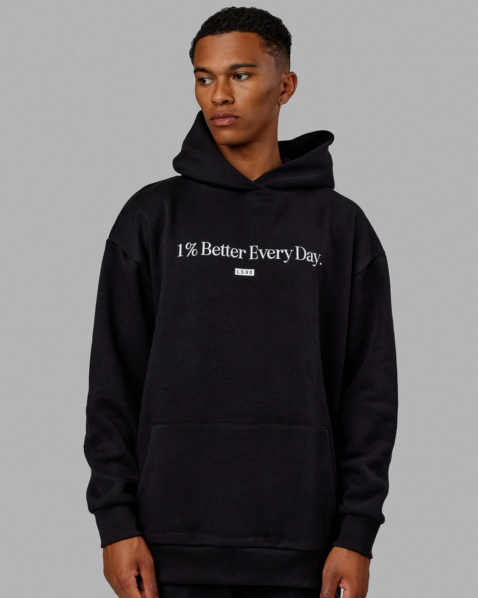 1% Better Hoodie Oversize - Black - Image 8