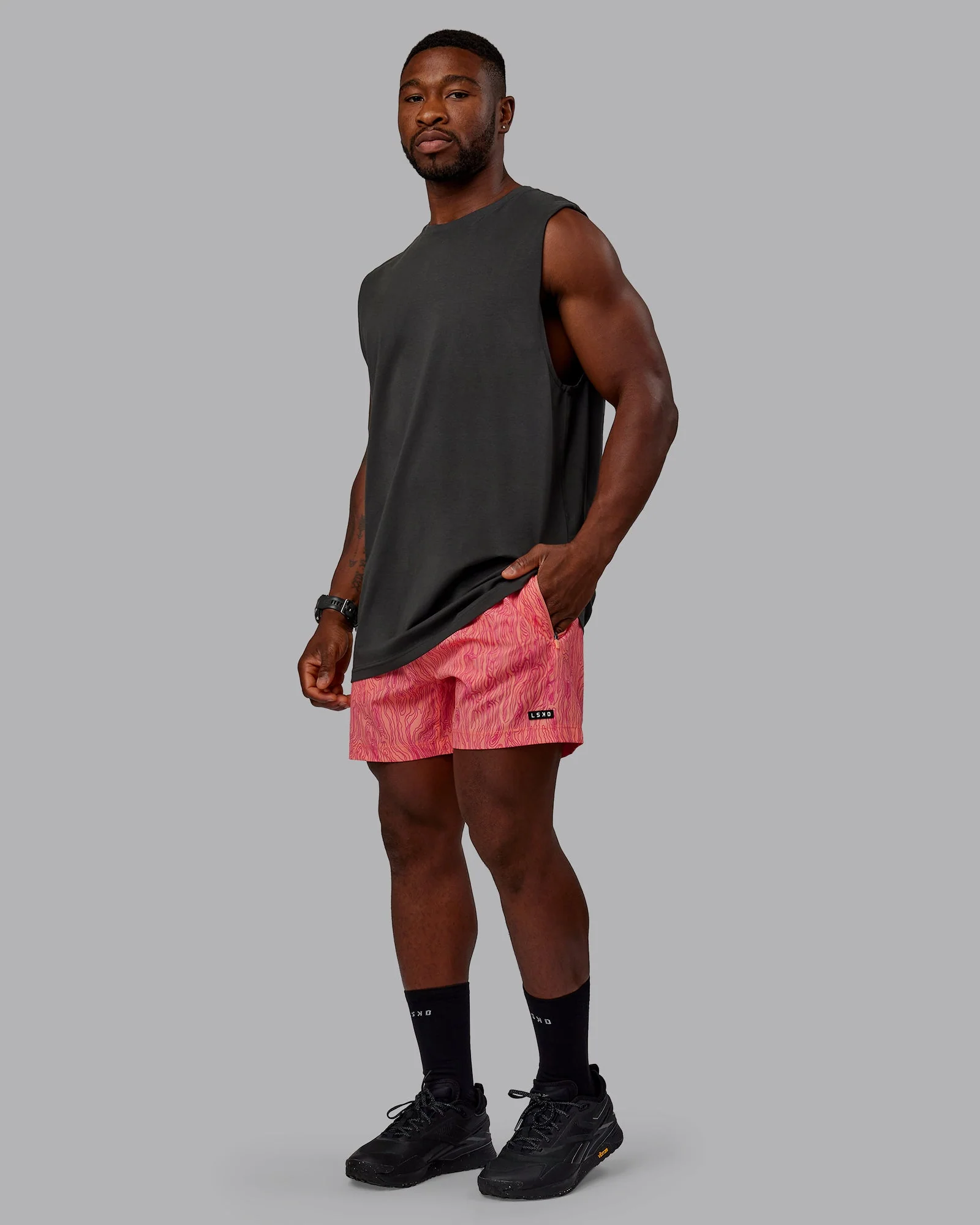 1% Better Value Series FLXCotton Tank - Pirate Black-Black - Image 2