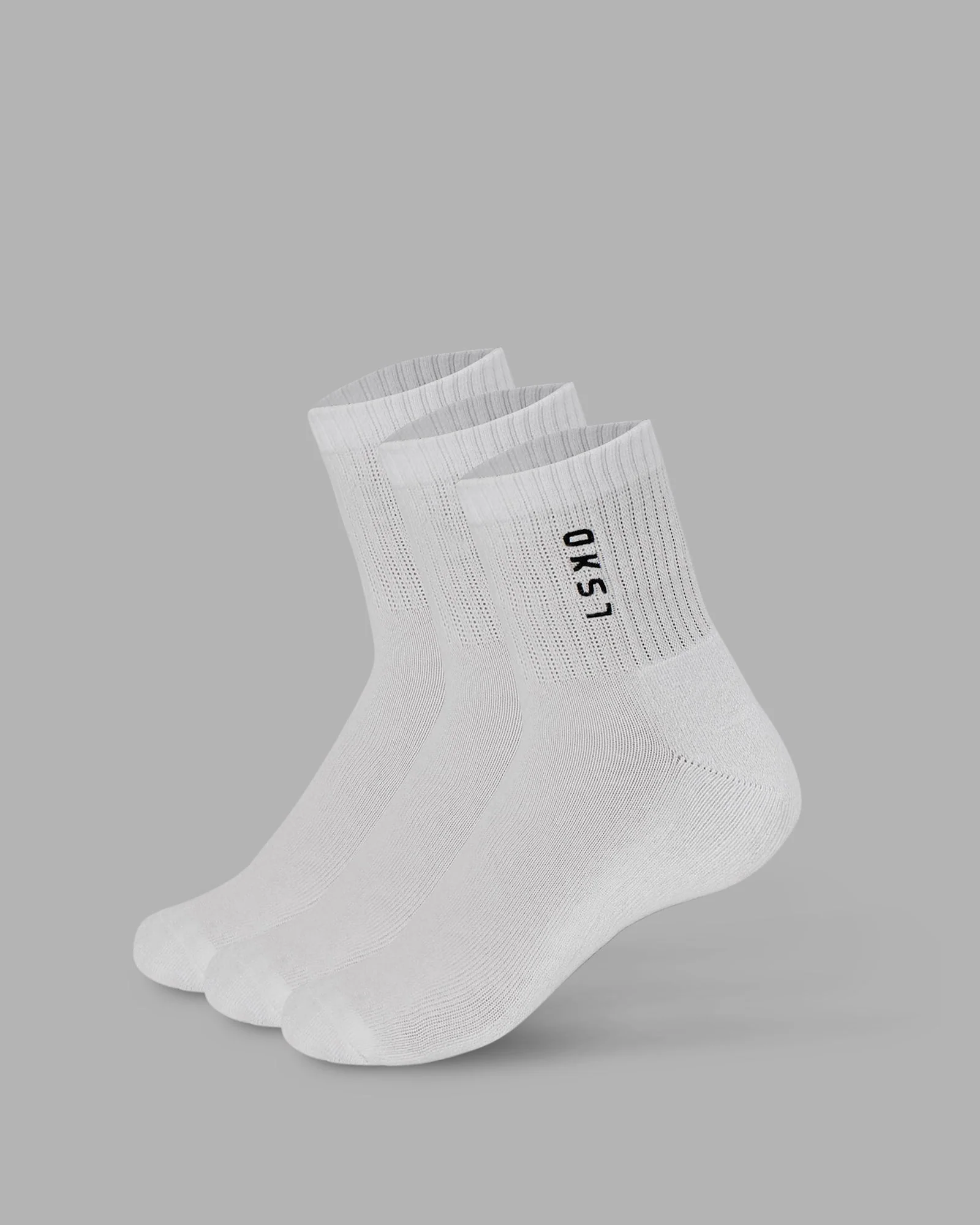 Signal Quarter Socks 3 Pack - White-Black