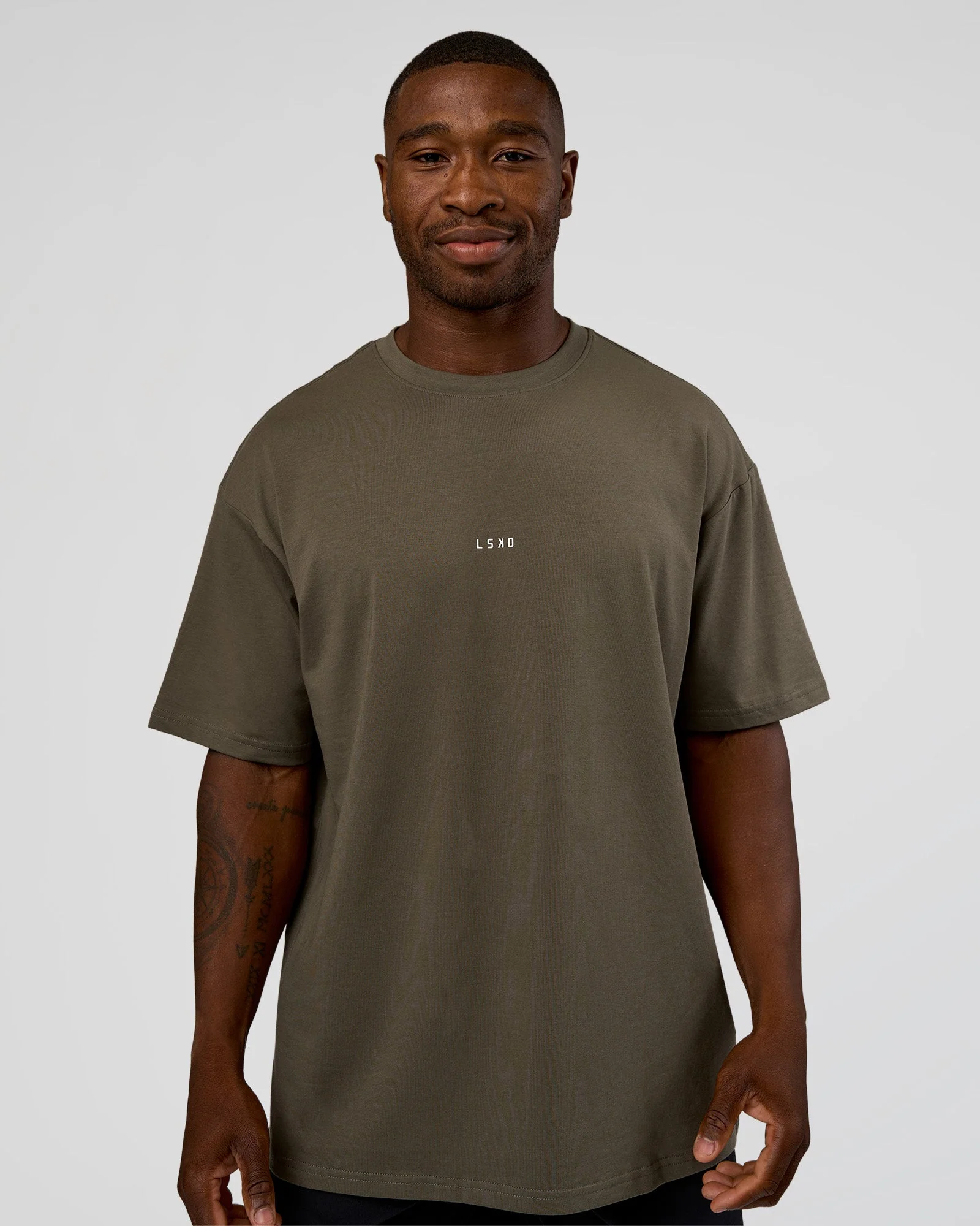 Abstract Haze FLXCotton Tee - Walnut Grey-White - Image 6