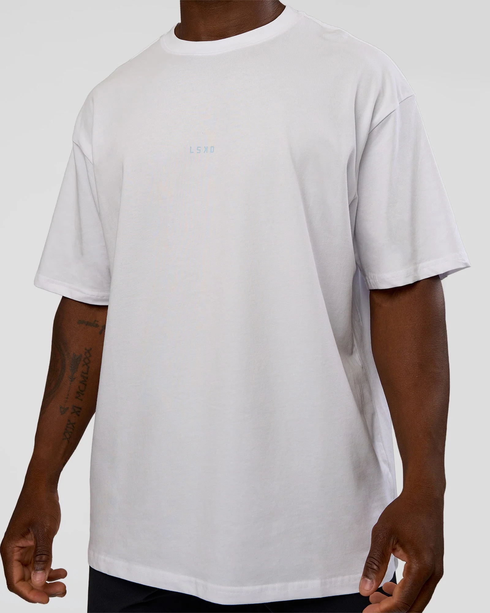 Abstract Haze FLXCotton Tee - White-Blue Aura - Image 8