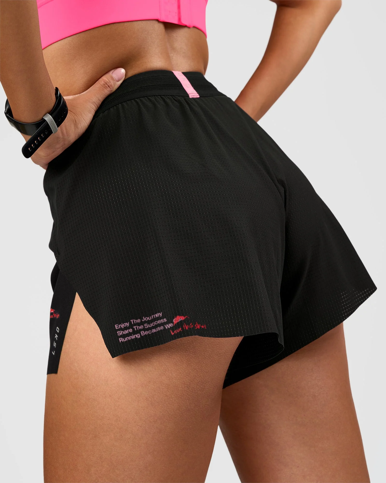 Accelerate 3" High-Rise Running Short - Black-Enjoy The Journey - Image 3