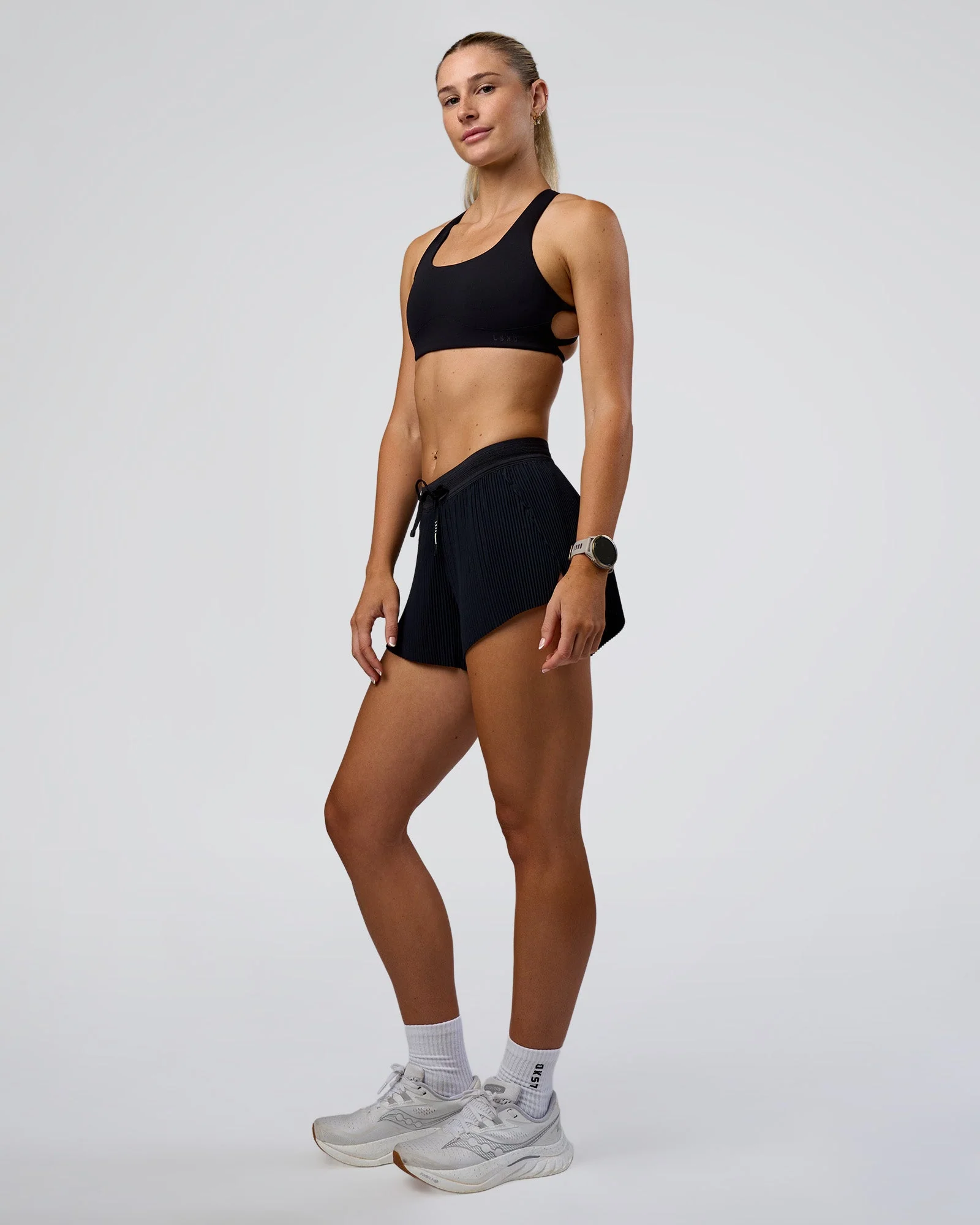 Accelerate 3" Pleated Mid-Rise Running Short - Black - Image 11