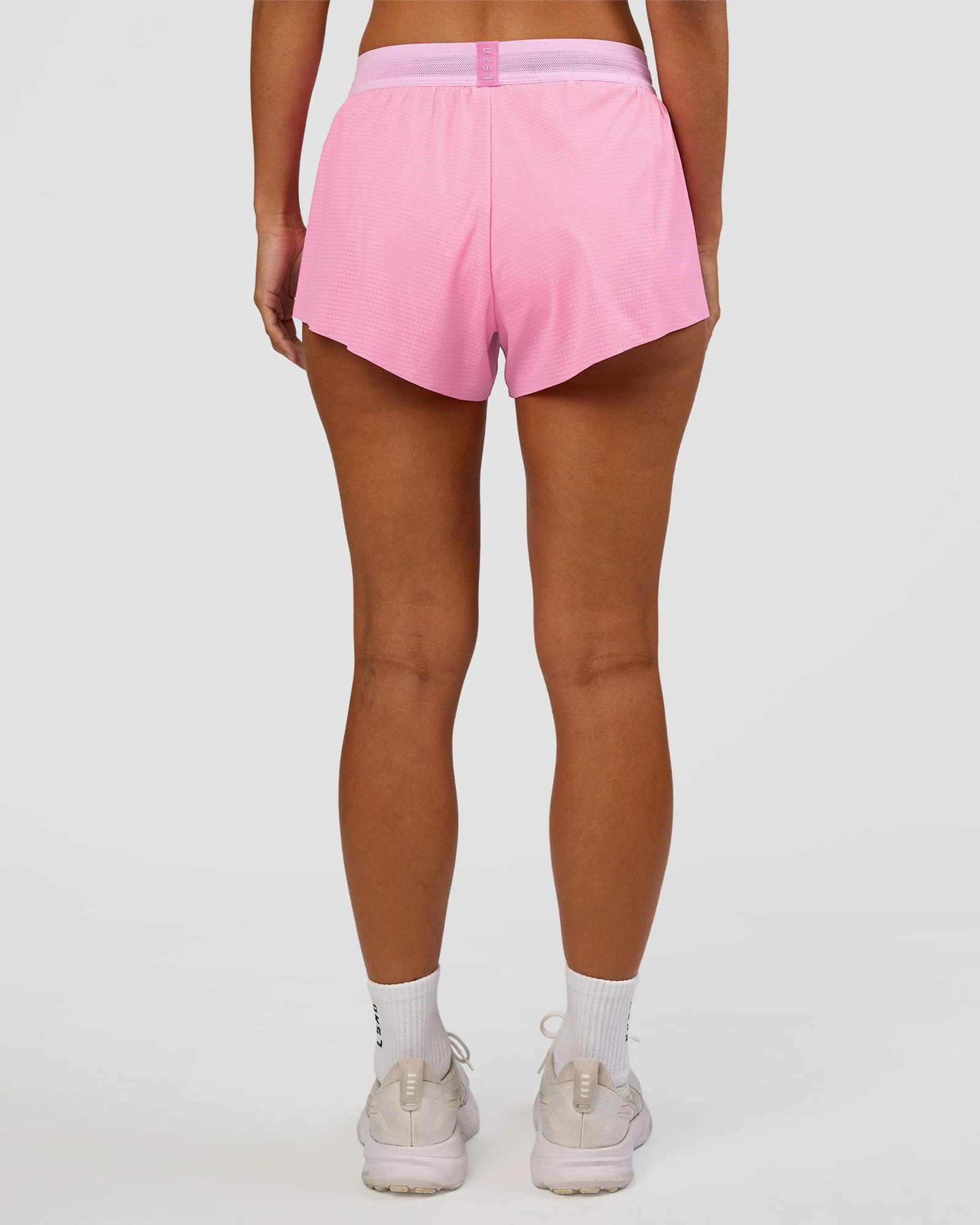 Accelerate 3" Mid-Rise Running Short - Candy Pink-Marshmallow - Image 3