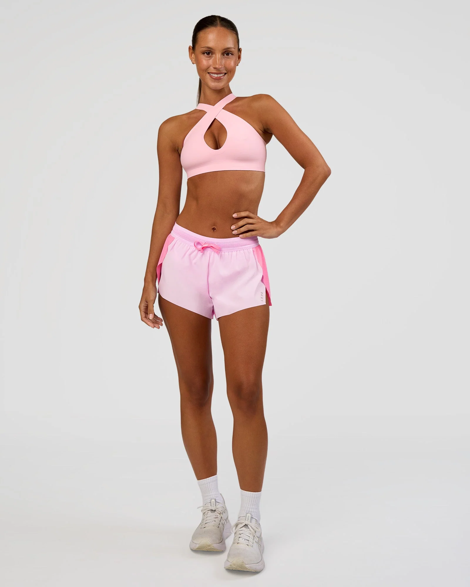 Accelerate 3" Mid-Rise Running Short - Candy Pink-Marshmallow - Image 8