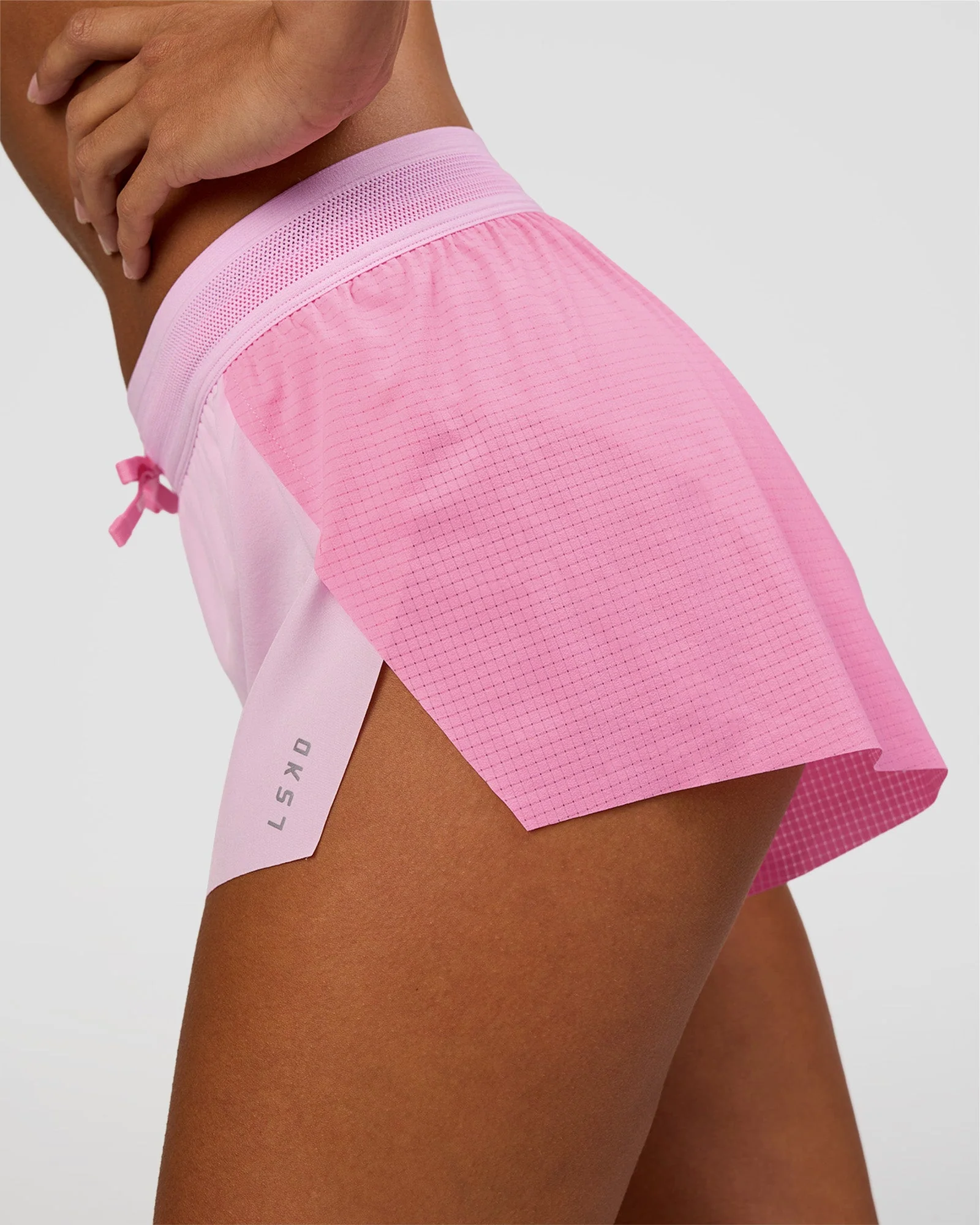 Accelerate 3" Mid-Rise Running Short - Candy Pink-Marshmallow - Image 9
