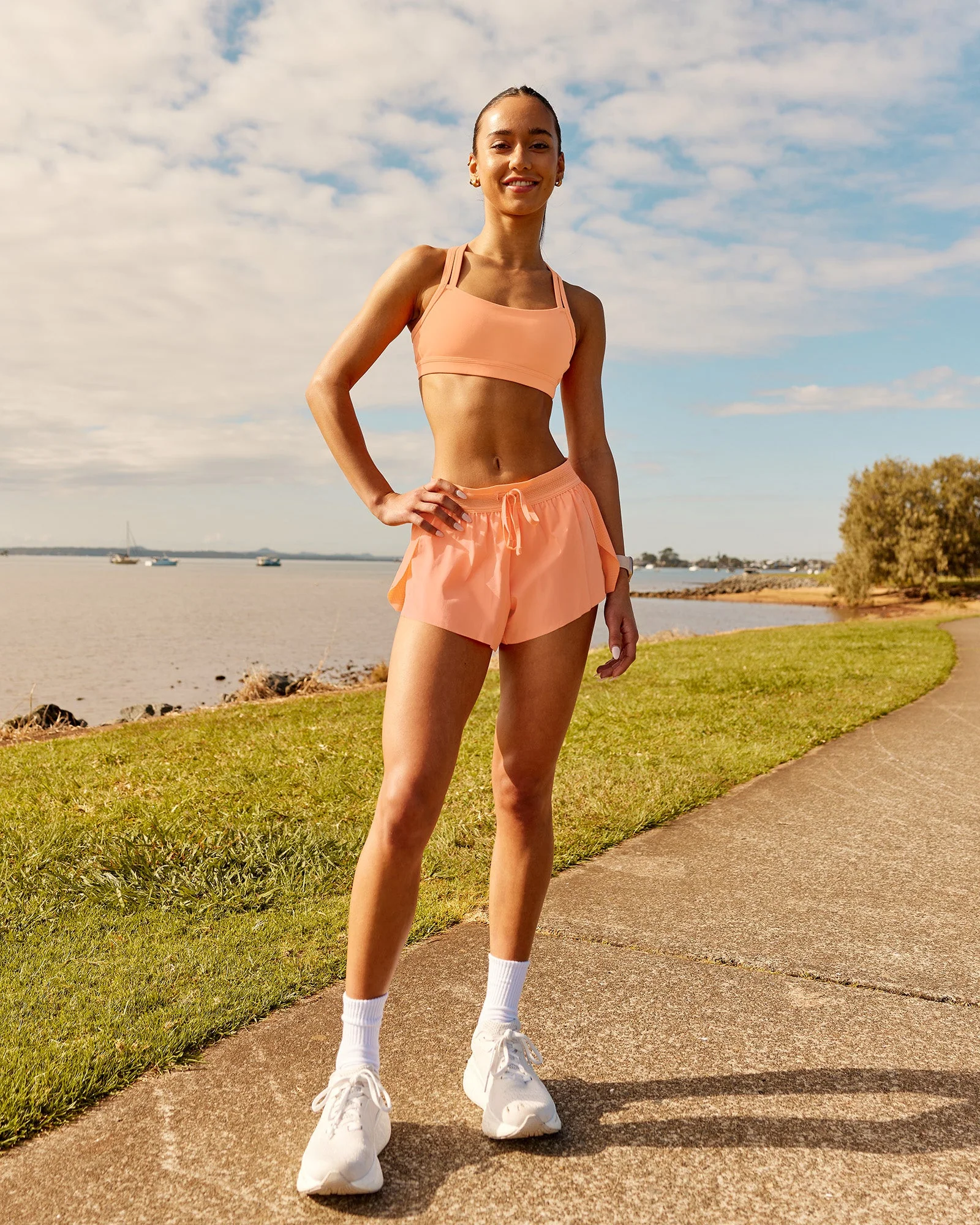 Accelerate 3" Mid-Rise Running Short - Cantaloupe - Image 3