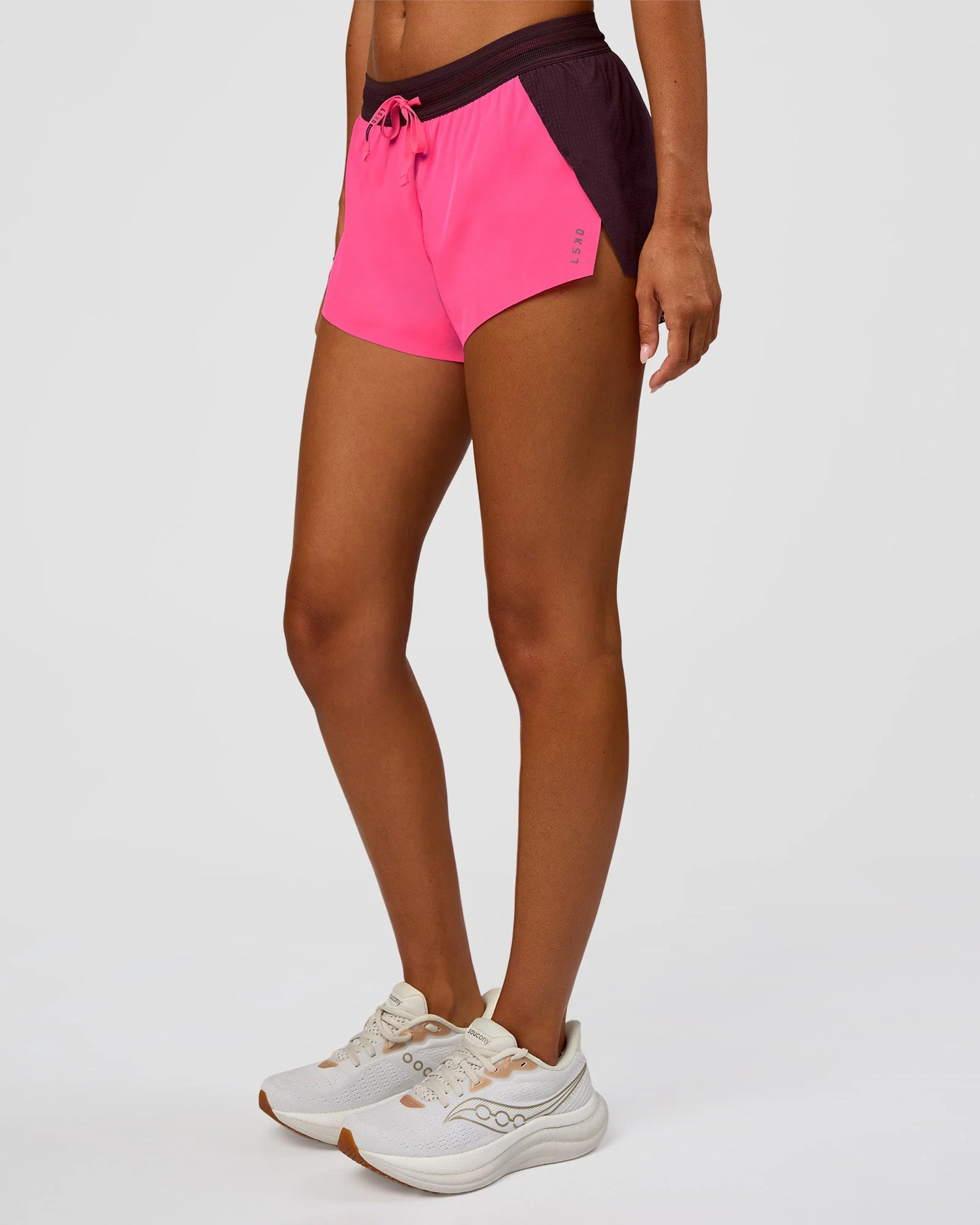 Accelerate 3" Mid-Rise Running Short - Midnight Plum-Sugar Plum