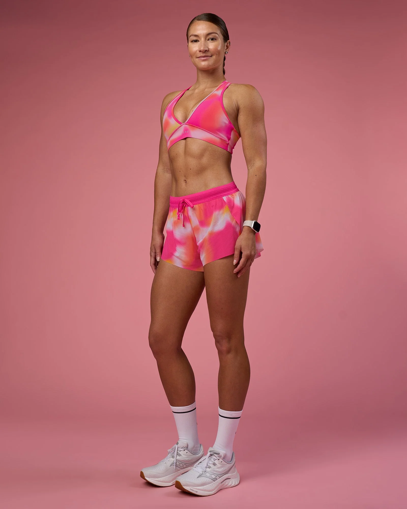 Accelerate 3" Mid-Rise Running Short - Pink Glow Print - Image 3