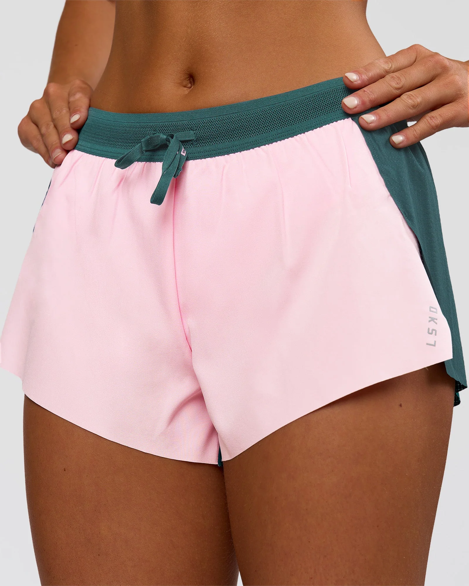 Accelerate 3" Mid-Rise Running Short - Transformative Teal-Marshmallow - Image 2