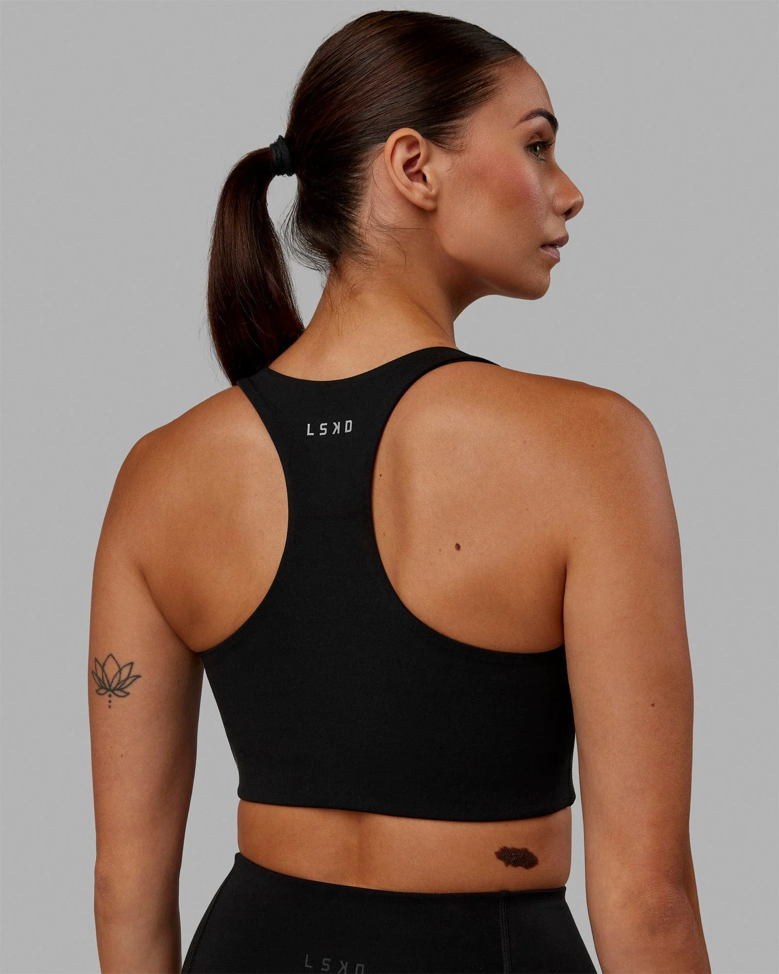 Ace Long Line Bra - Black - Image 2