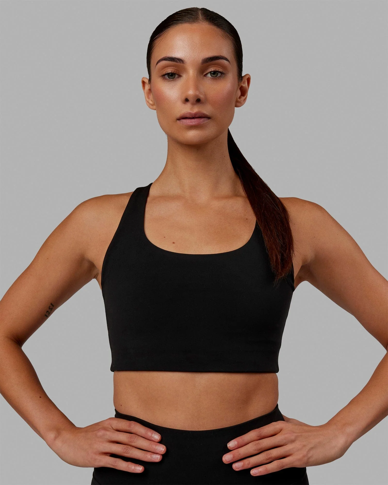 Ace Long Line Bra - Black - Image 3