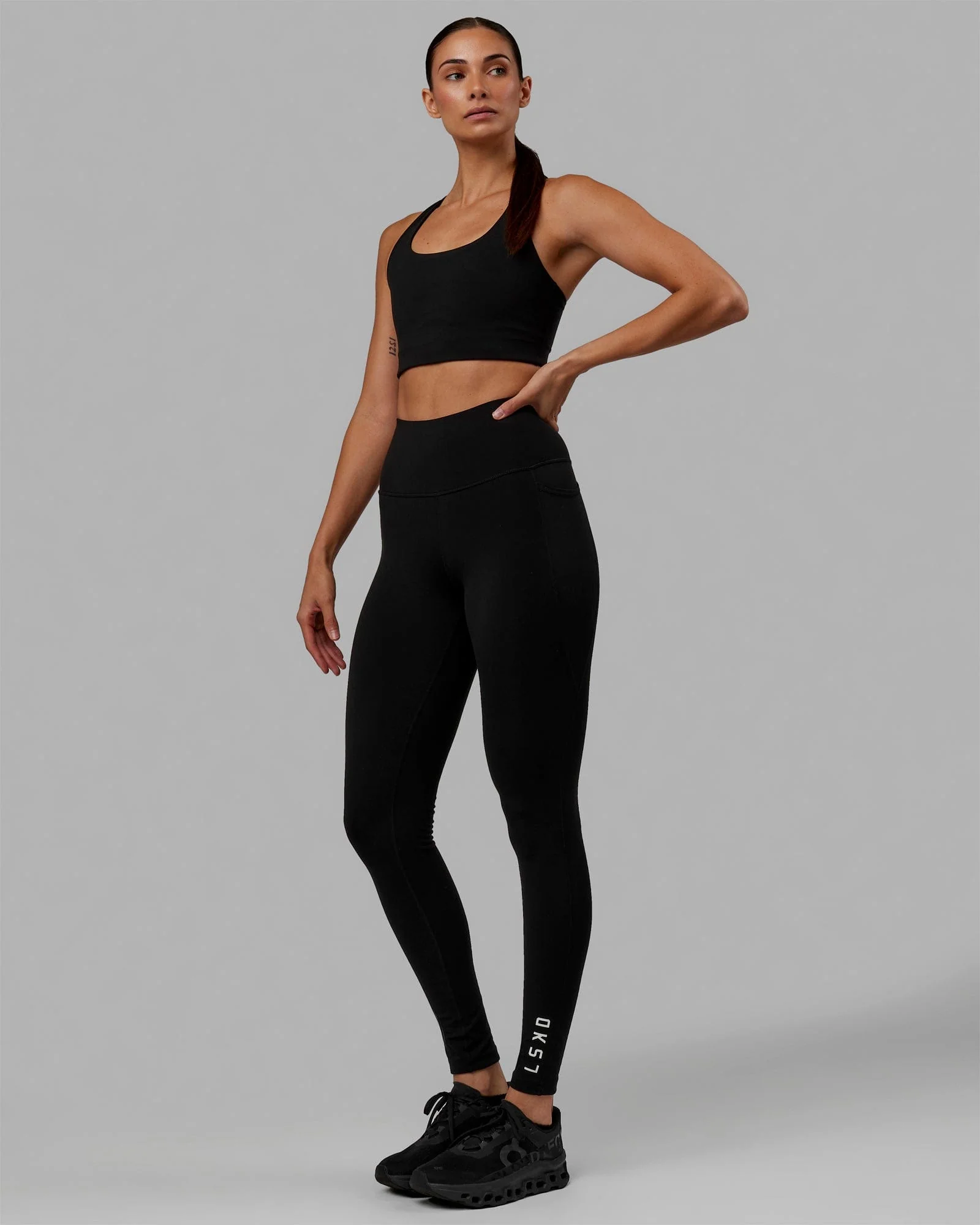 Ace Long Line Bra - Black - Image 4