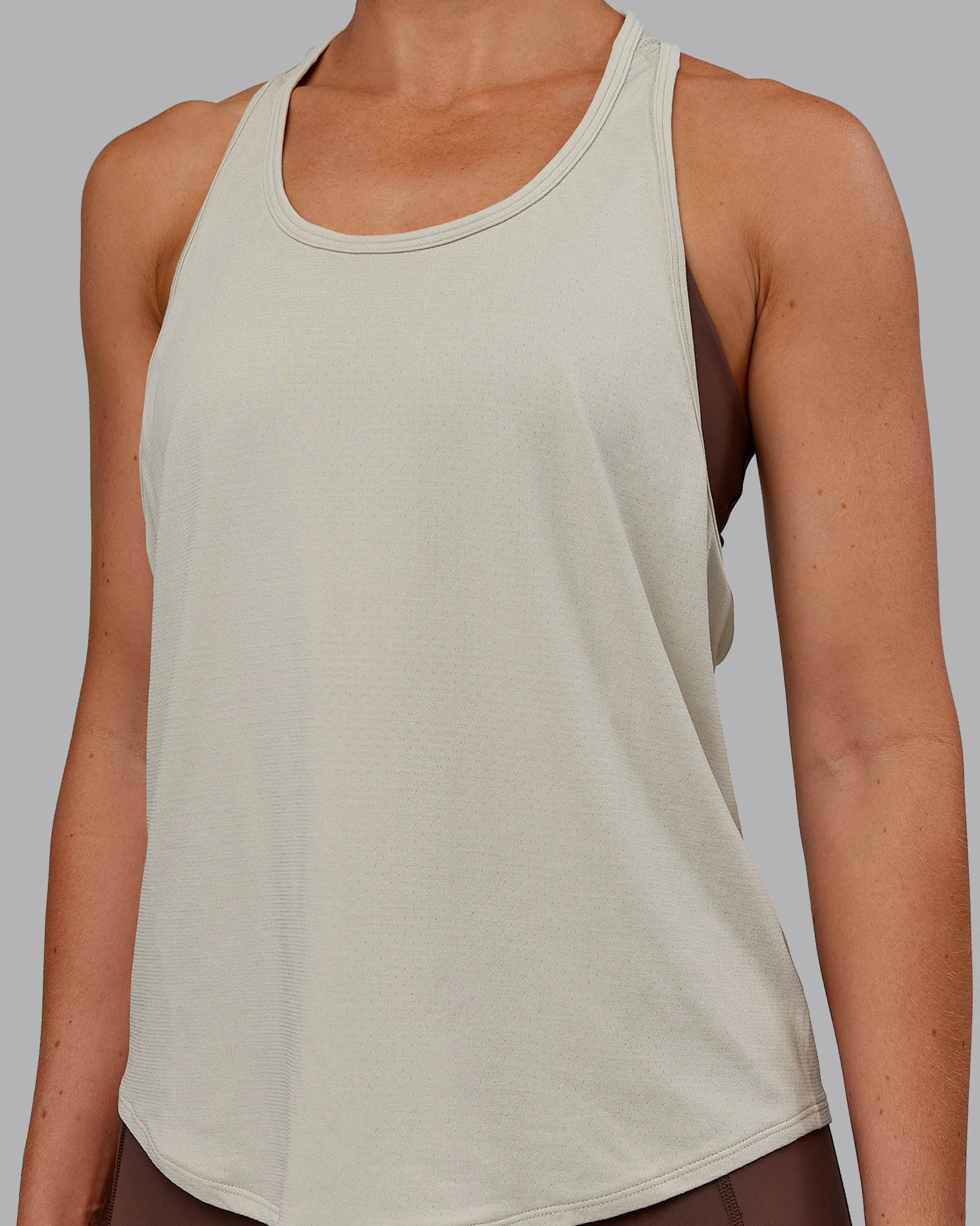 AeroFLX+ Drop Armhole Seamless Tank - Shale Beige/Shale Beige - Image 10