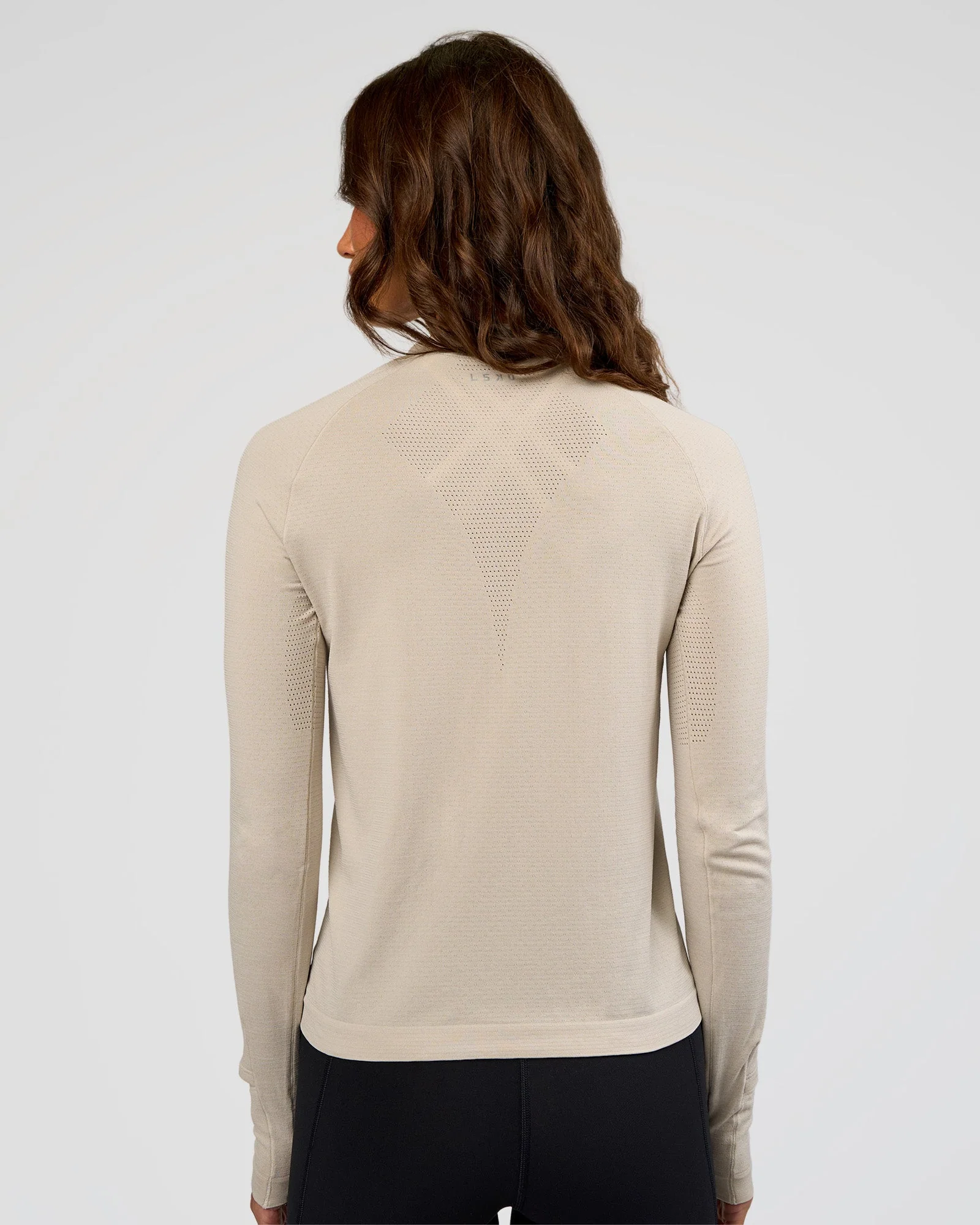 AeroFLX+ Long Sleeve Half Zip - Shale Beige/Shale Beige - Image 3