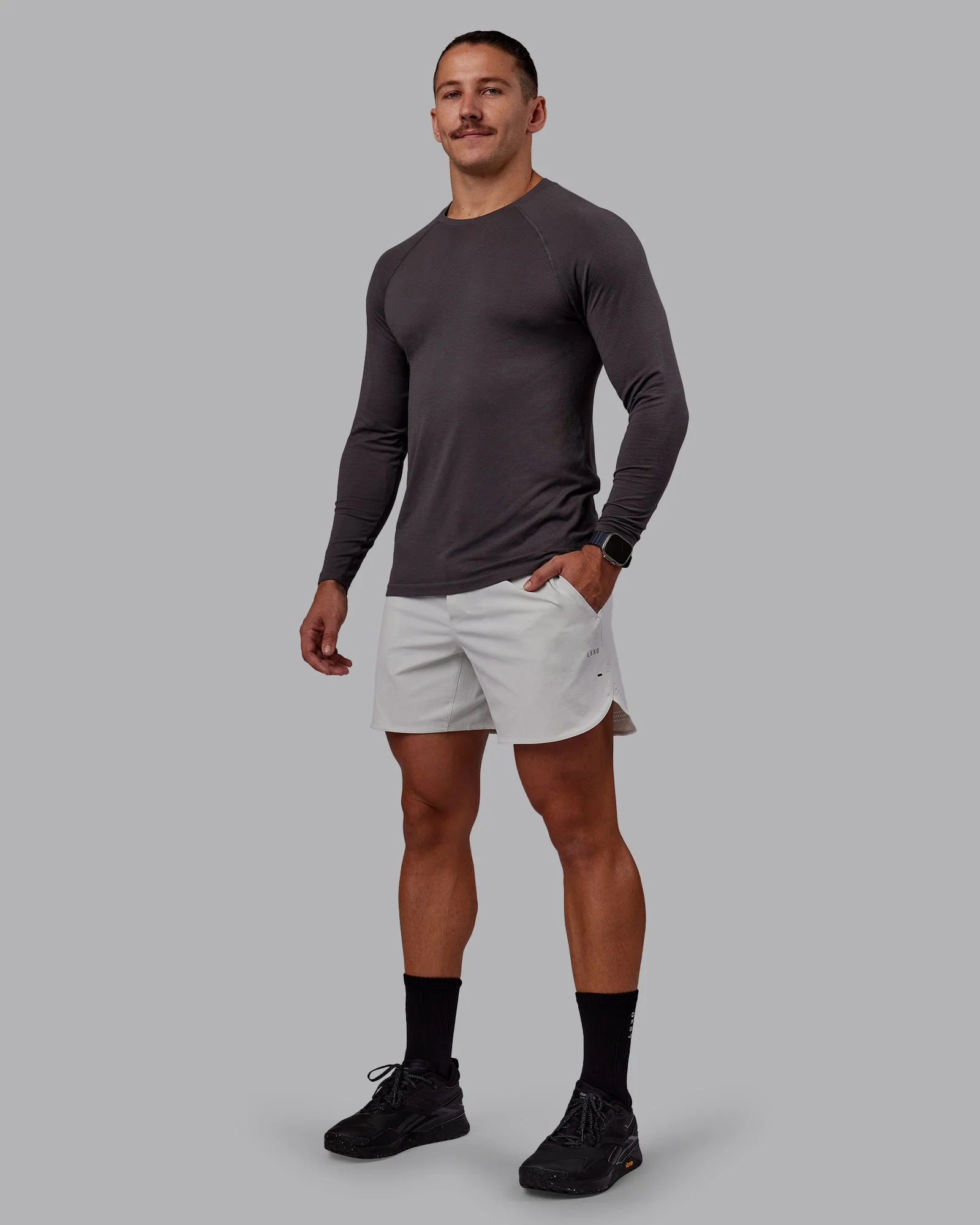 AeroFLX+ Seamless Long Sleeve Tee - Dark Storm/Dark Storm - Image 2