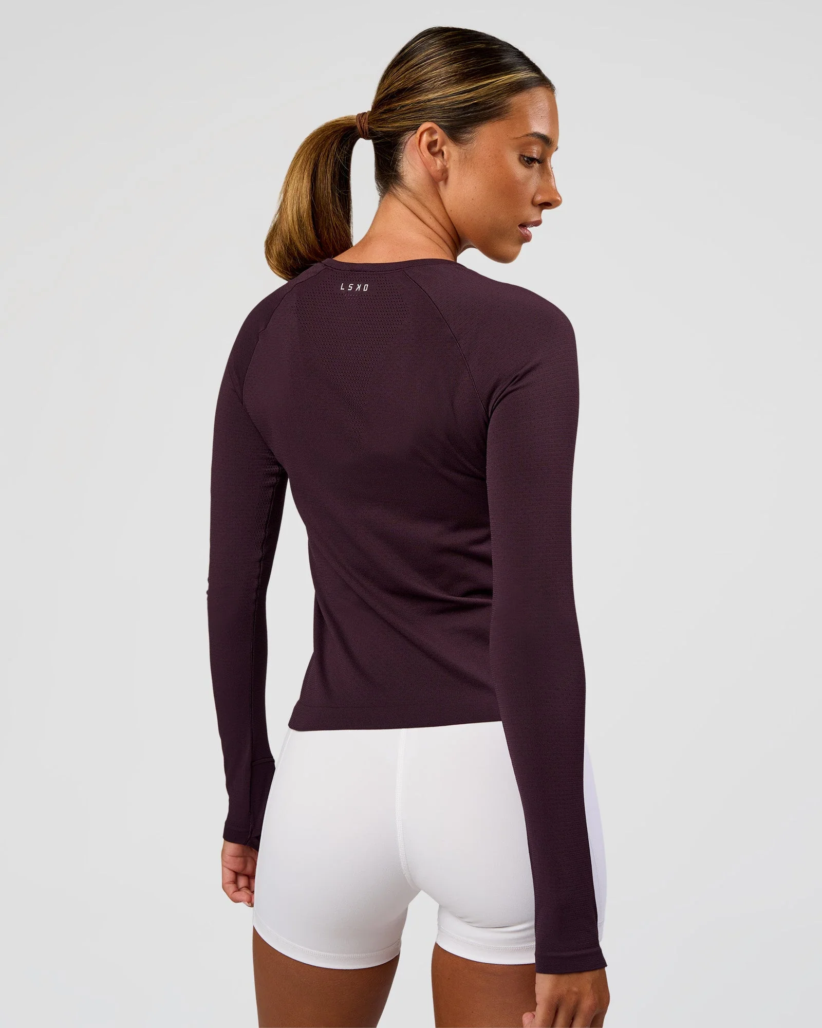 AeroFLX+ Seamless Long Sleeve Tee - Midnight Plum/Midnight Plum - Image 8