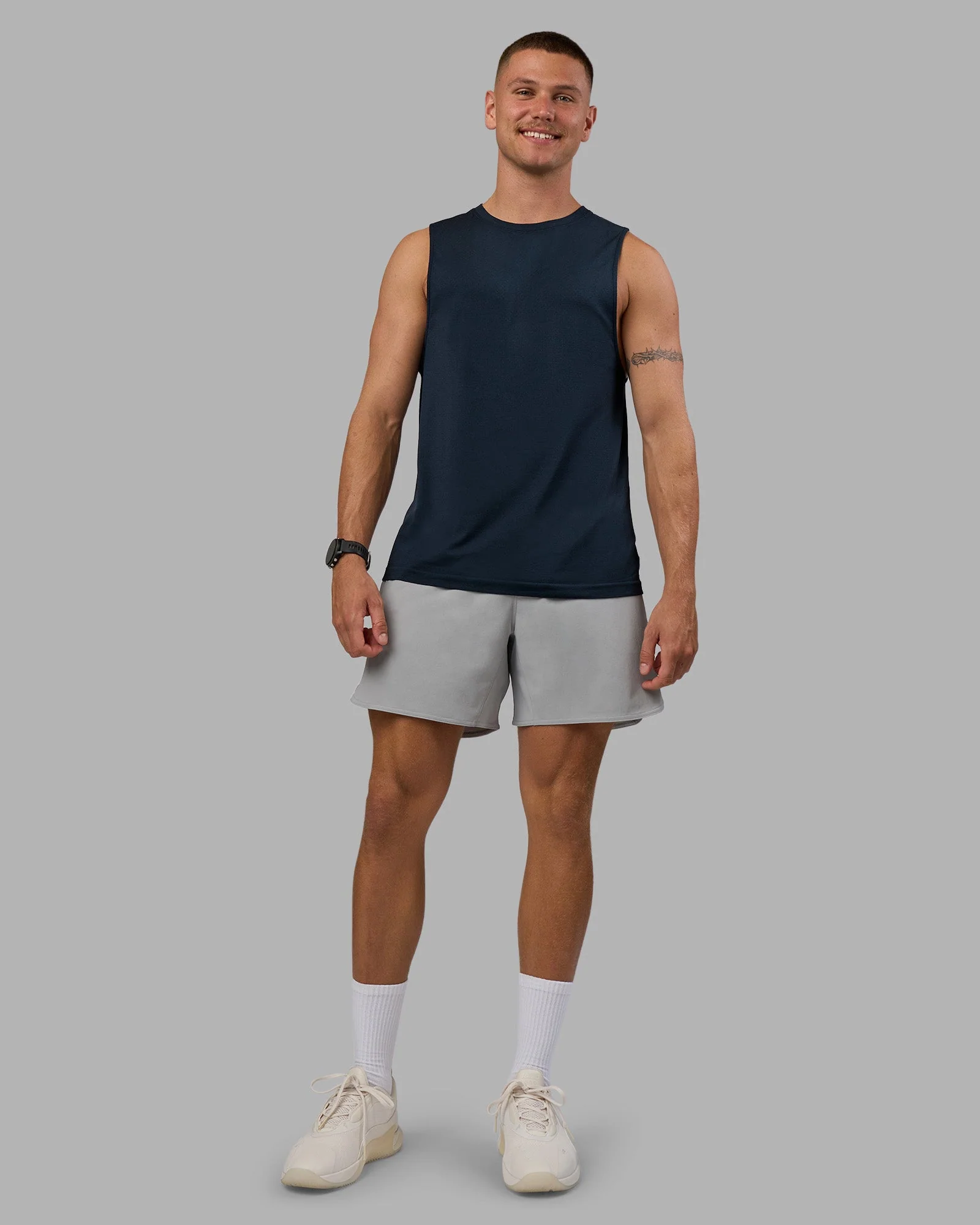 AeroFLX+ Seamless Muscle Tank - Navy/Navy - Image 7