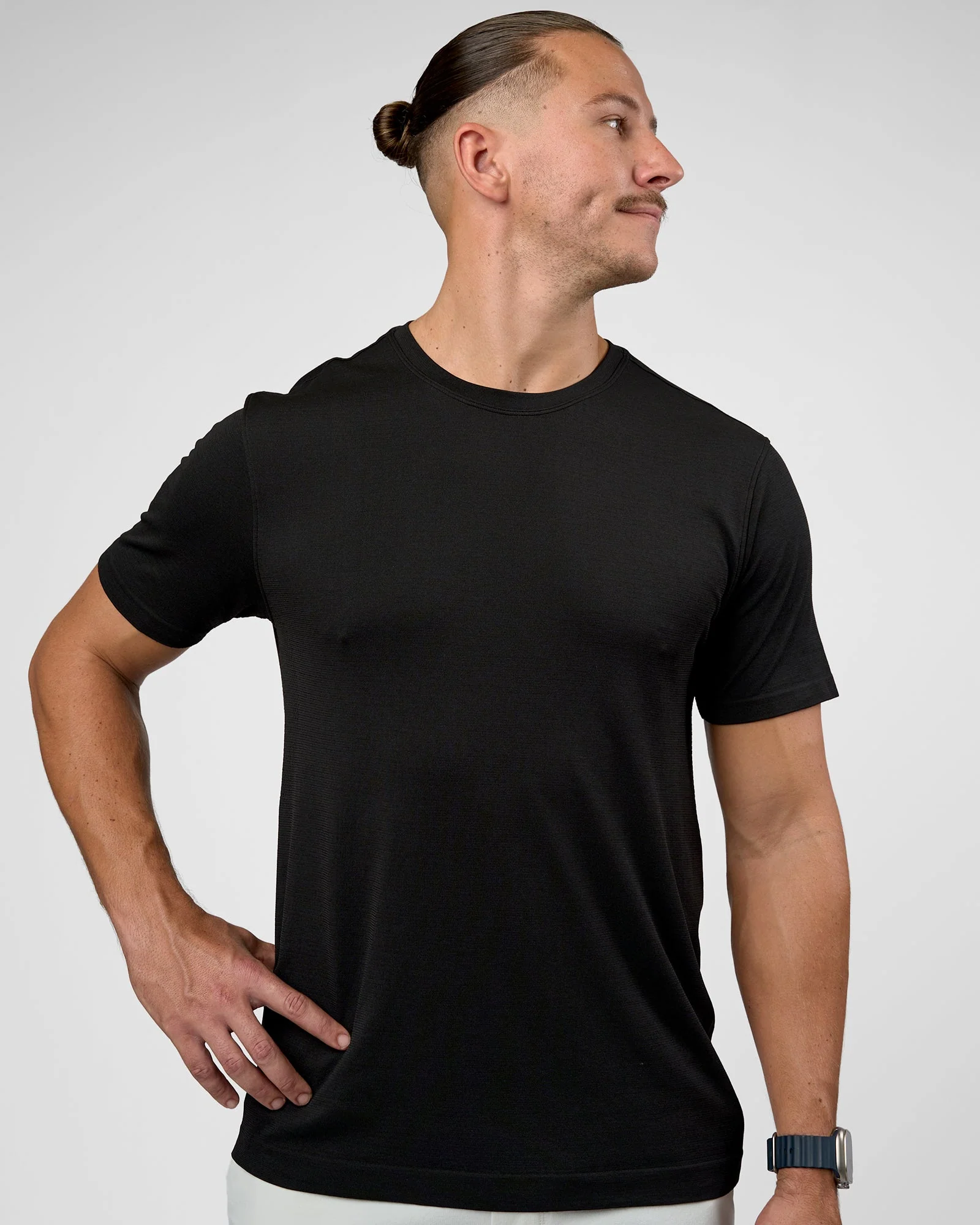 AeroFLX+ Seamless Set In Tee Jacquard - Black
