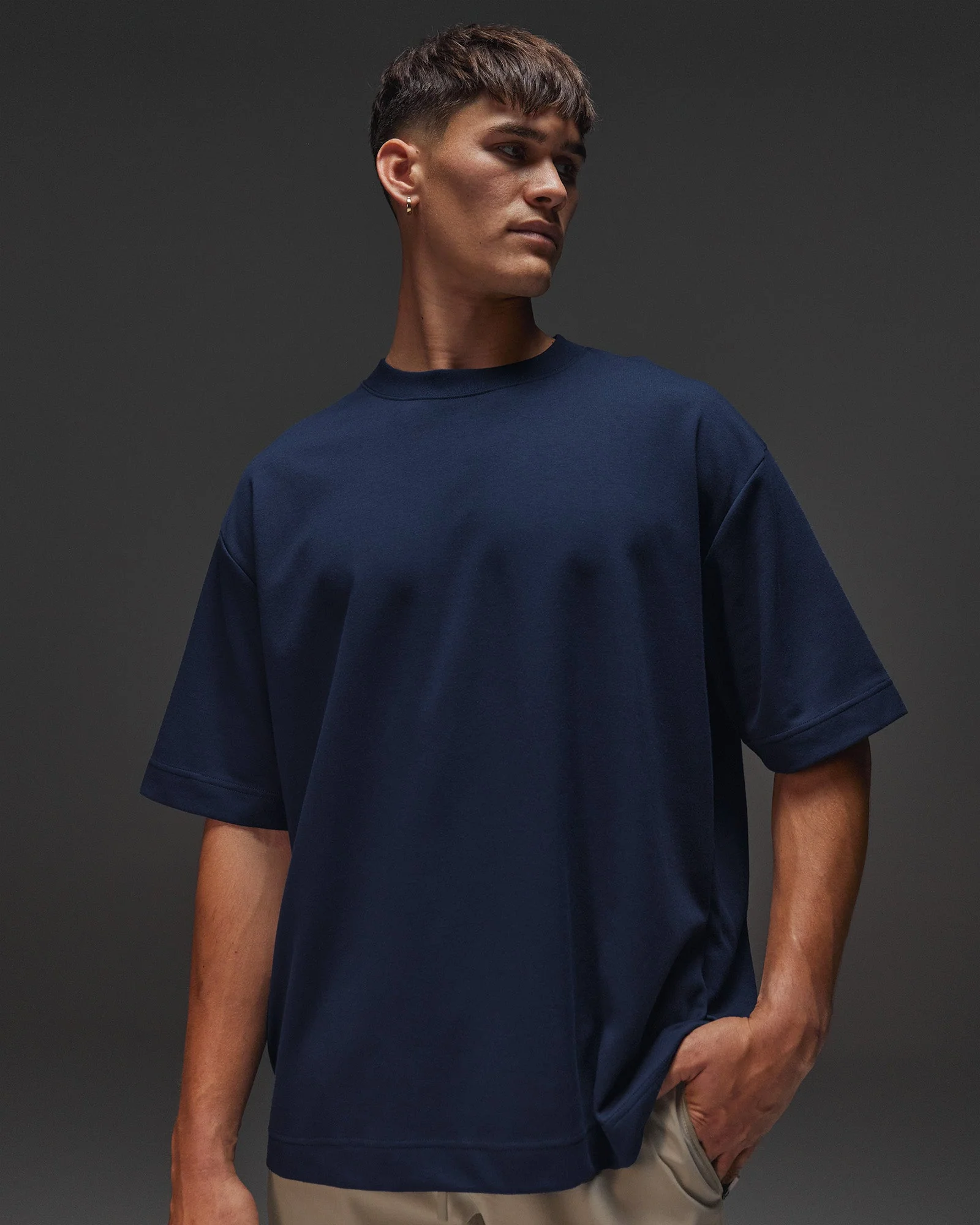 AfterDark ZeroCrease Oversized Tee - Future Navy