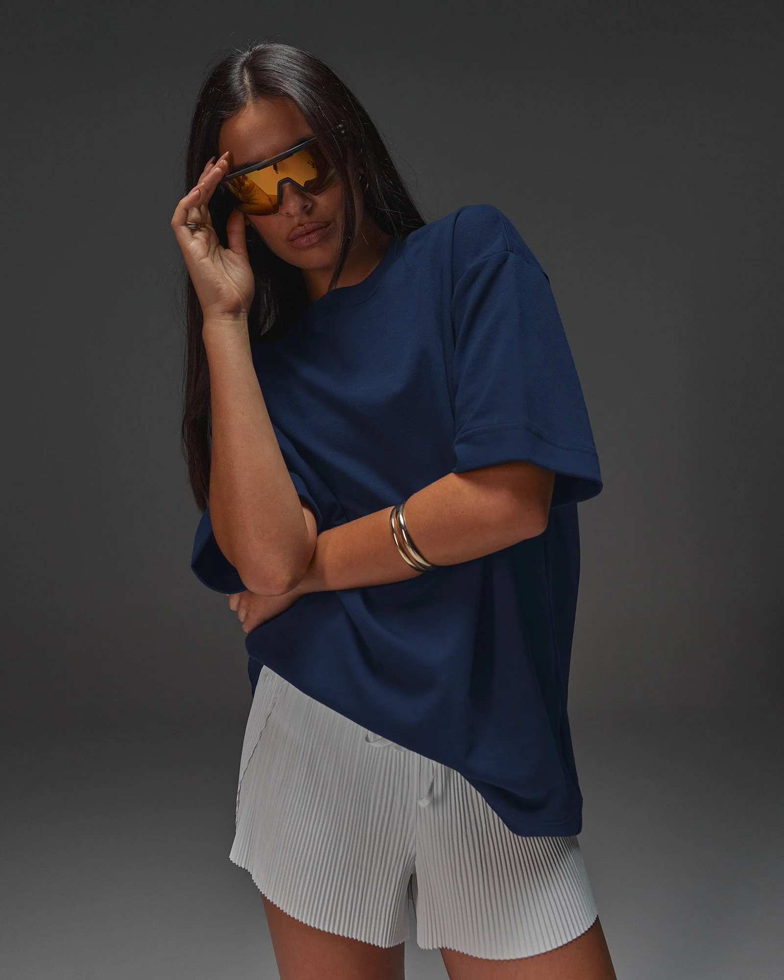 AfterDark ZeroCrease Oversized Tee - Future Navy - Image 10
