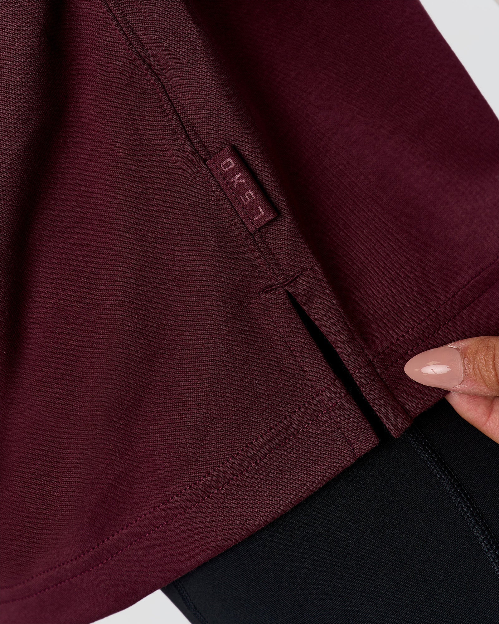 AfterDark ZeroCrease Cropped Tee - Cherry Lacquer - Image 3