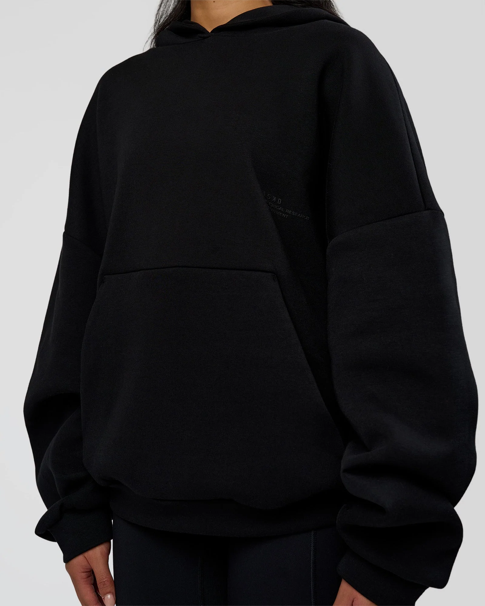 AfterDark ZeroCrease Oversized Hoodie - Black - Image 13