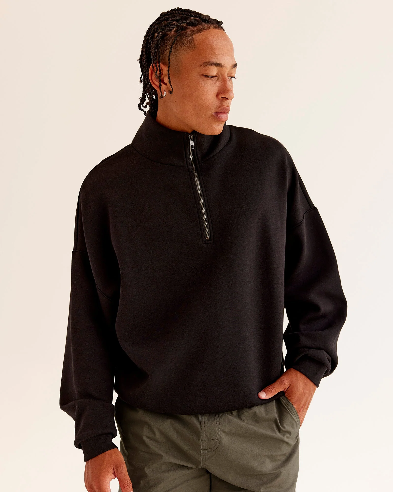 AfterDark ZeroCrease Quarter Zip - Black - Image 2