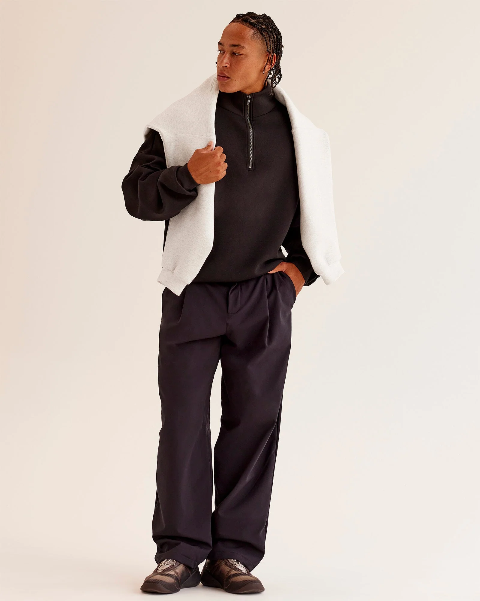 AfterDark ZeroCrease Quarter Zip - Black - Image 3