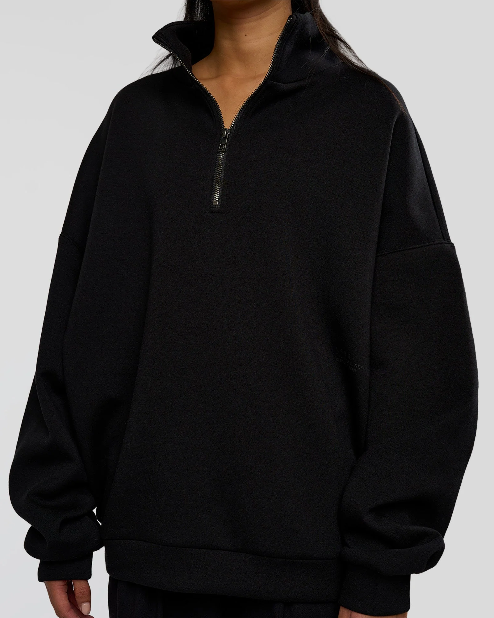 AfterDark ZeroCrease Quarter Zip - Black - Image 4