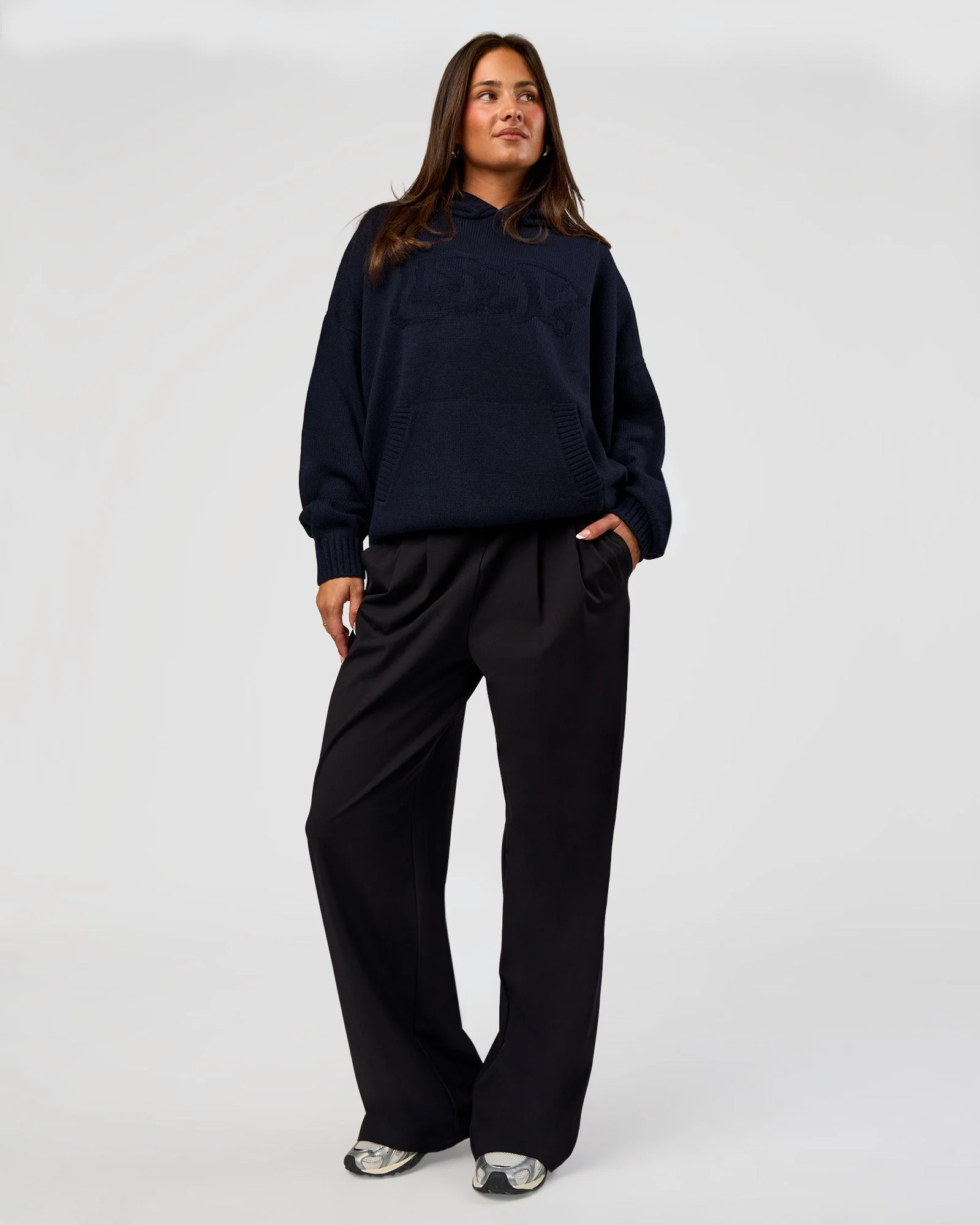 All Day Active Knitted Hoodie - Future Navy - Image 7
