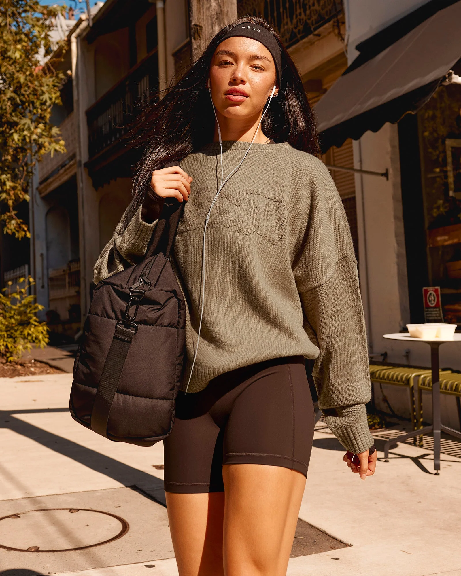 All Day Active Knitted Sweater - Taupe Ash