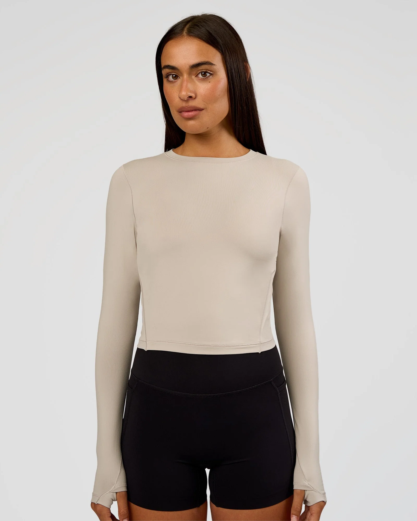 All Day Long Sleeve Tee - Shale Beige