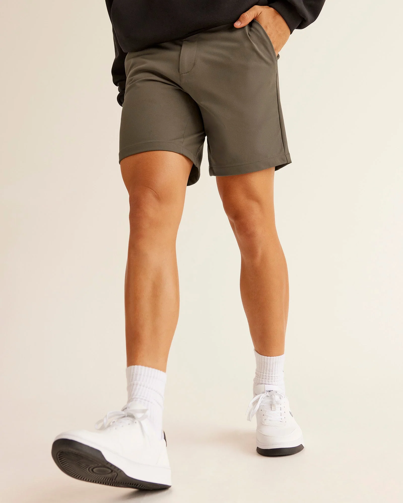 All Day ZeroCrease™ Regular 8" Short - Walnut Grey - Image 5