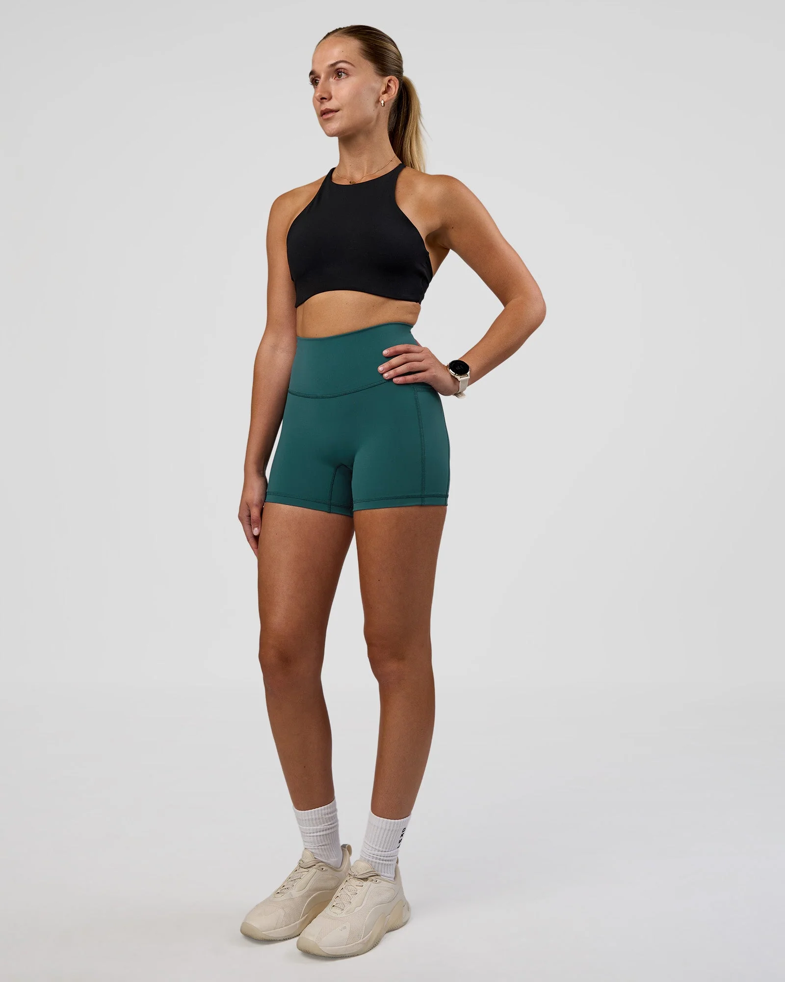 AMRAP High Neck Sports Bra - Black - Image 3