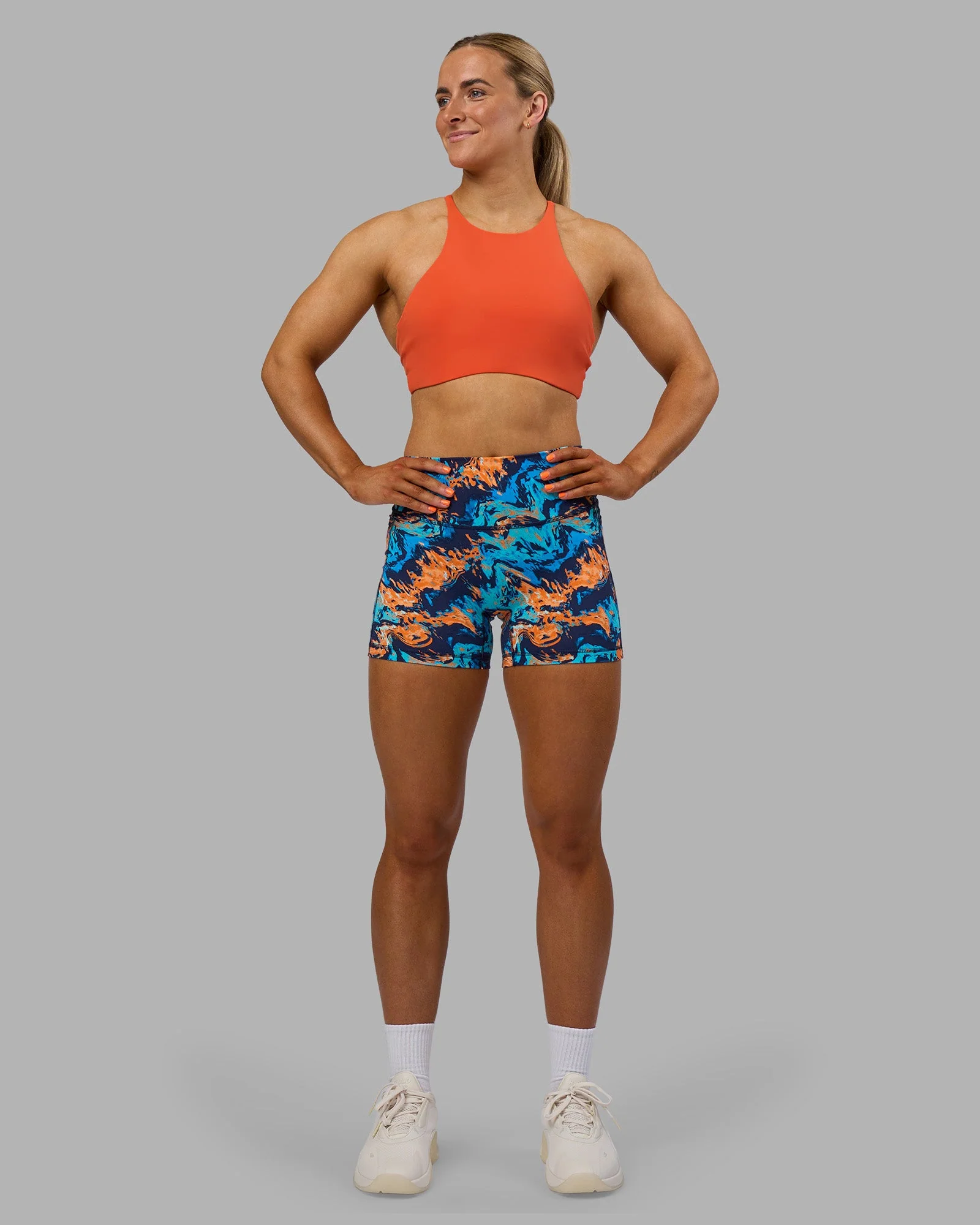 AMRAP High Neck Sports Bra - Ultra Orange - Image 6
