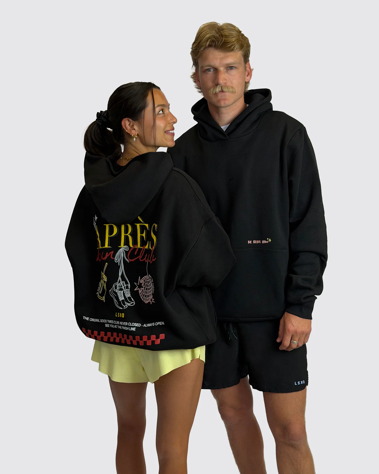 Oversized Apres Run Club MVP Hoodie - Black