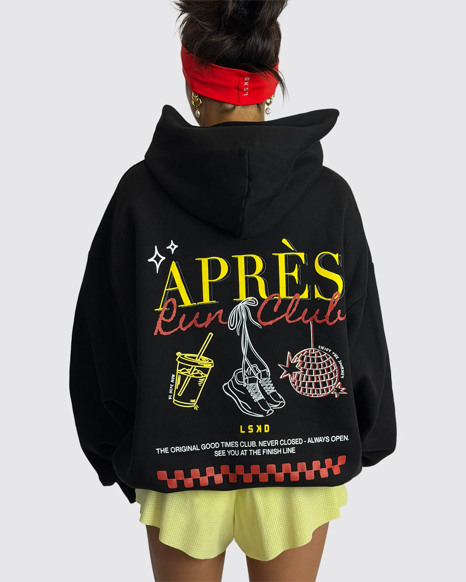 Oversized Apres Run Club MVP Hoodie - Black - Image 2