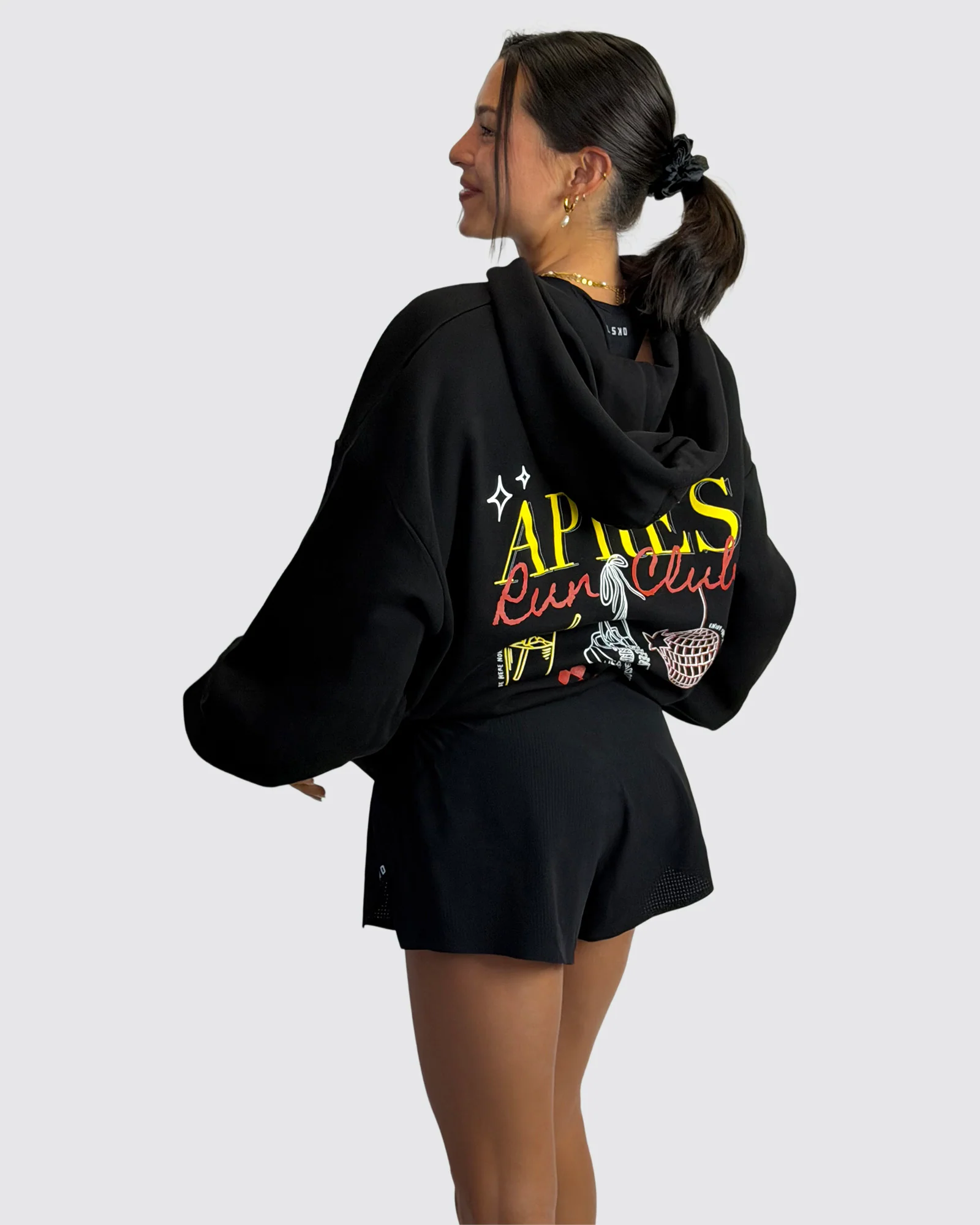 Oversized Apres Run Club MVP Hoodie - Black - Image 4