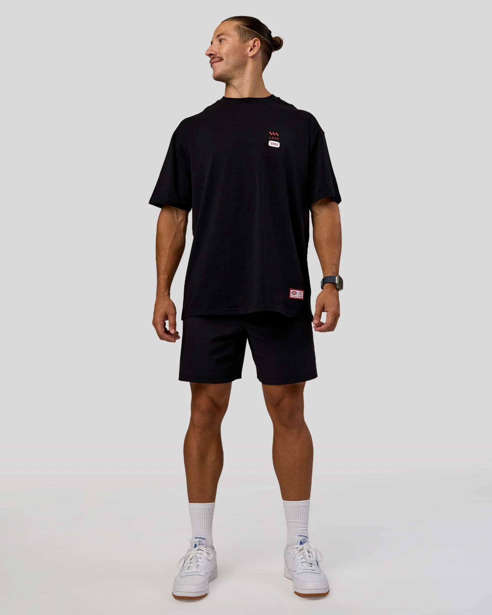 Archive FLXCotton Oversized Tee - Black-Scarlet - Image 10