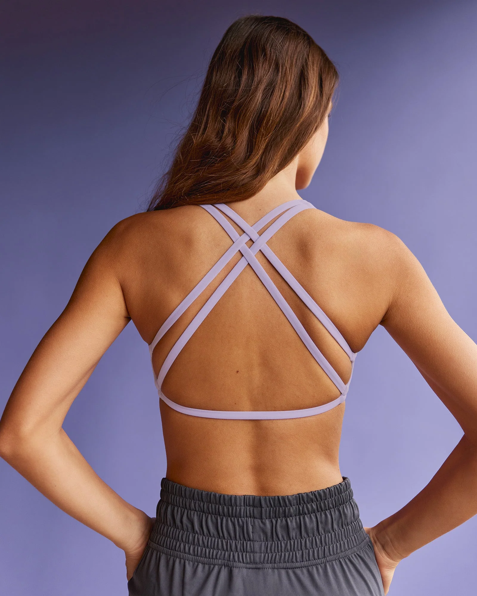 Aspire Twist Sports Bra - Pale Lilac - Image 5