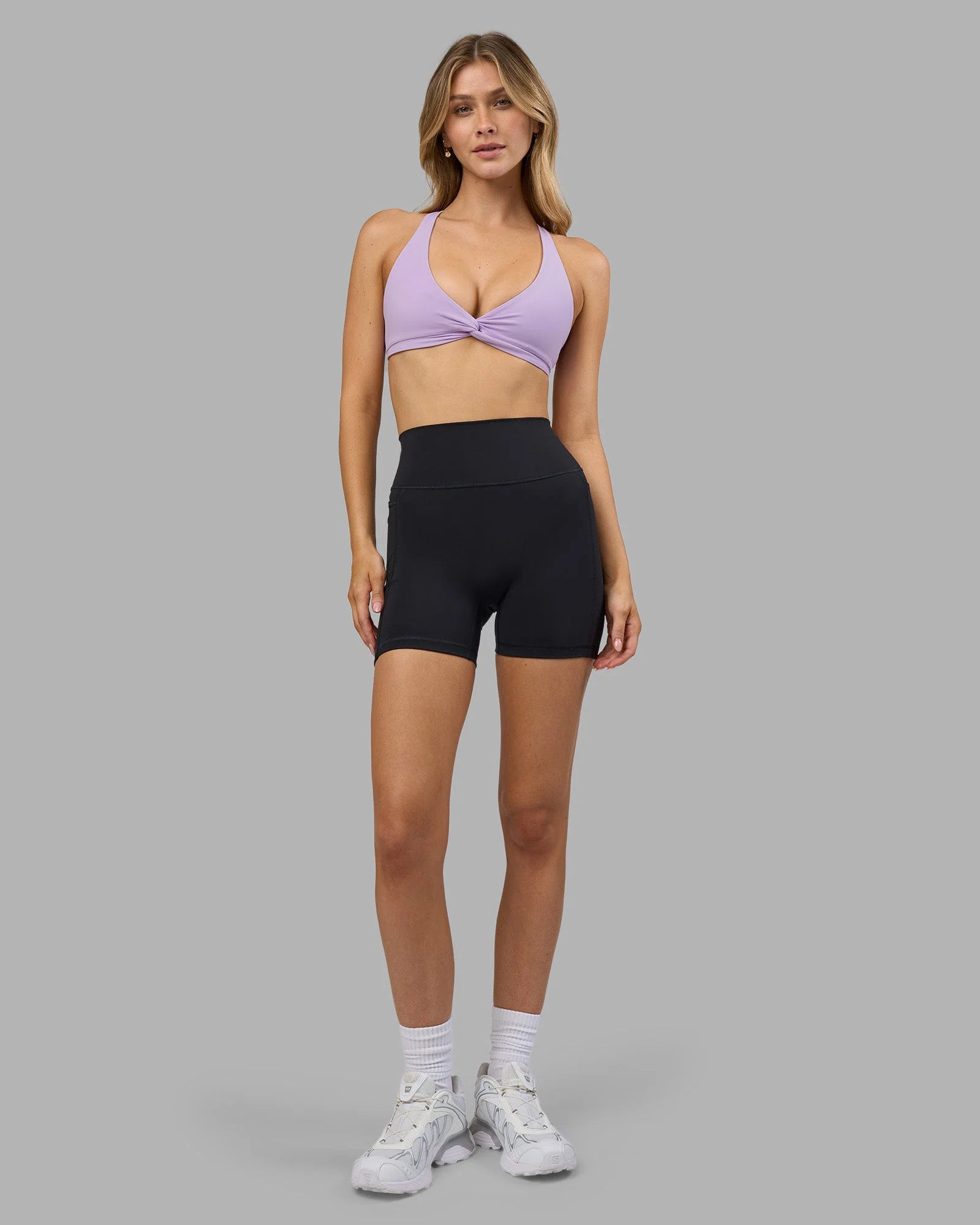 Aspire Twist Sports Bra - Pale Lilac - Image 6