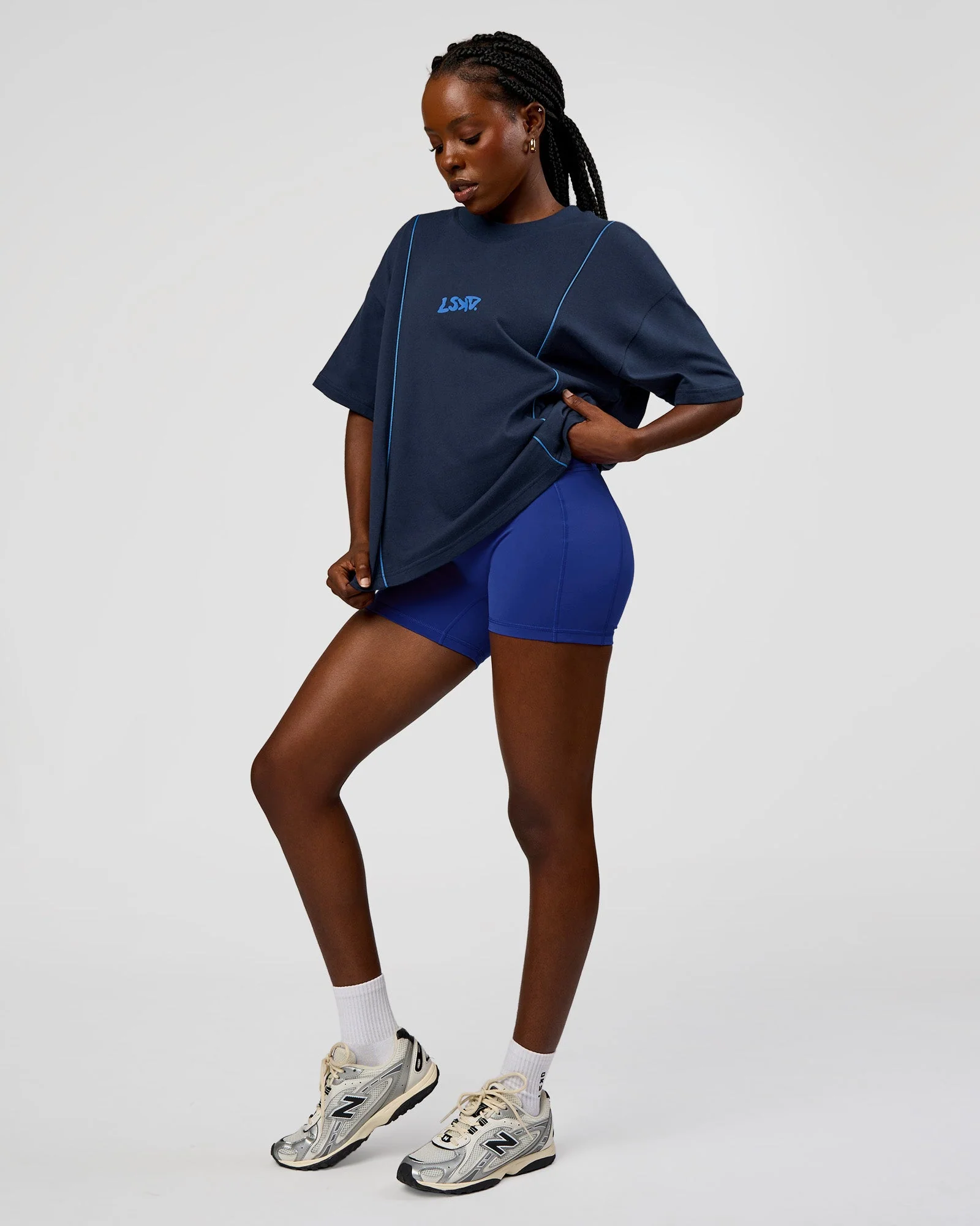 Axis Heavyweight Oversized Boxed Tee - Future Navy-Palace Blue - Image 11