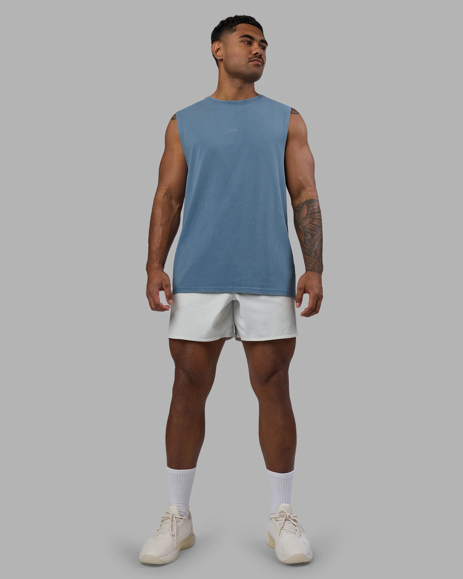 Base FLXCotton Tank - Elemental Blue Washed - Image 4