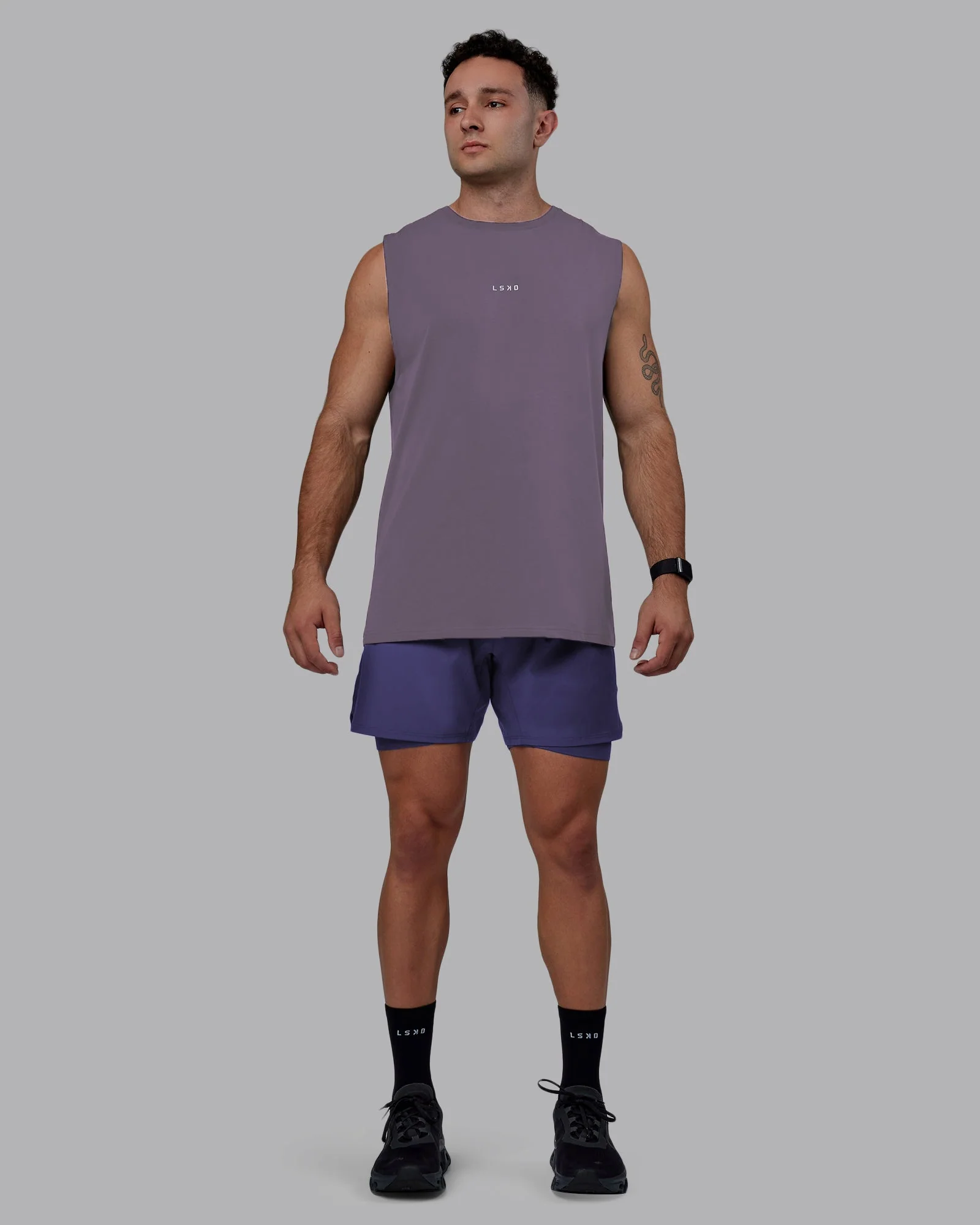 Base FLXCotton Tank - Purple Sage - Image 2