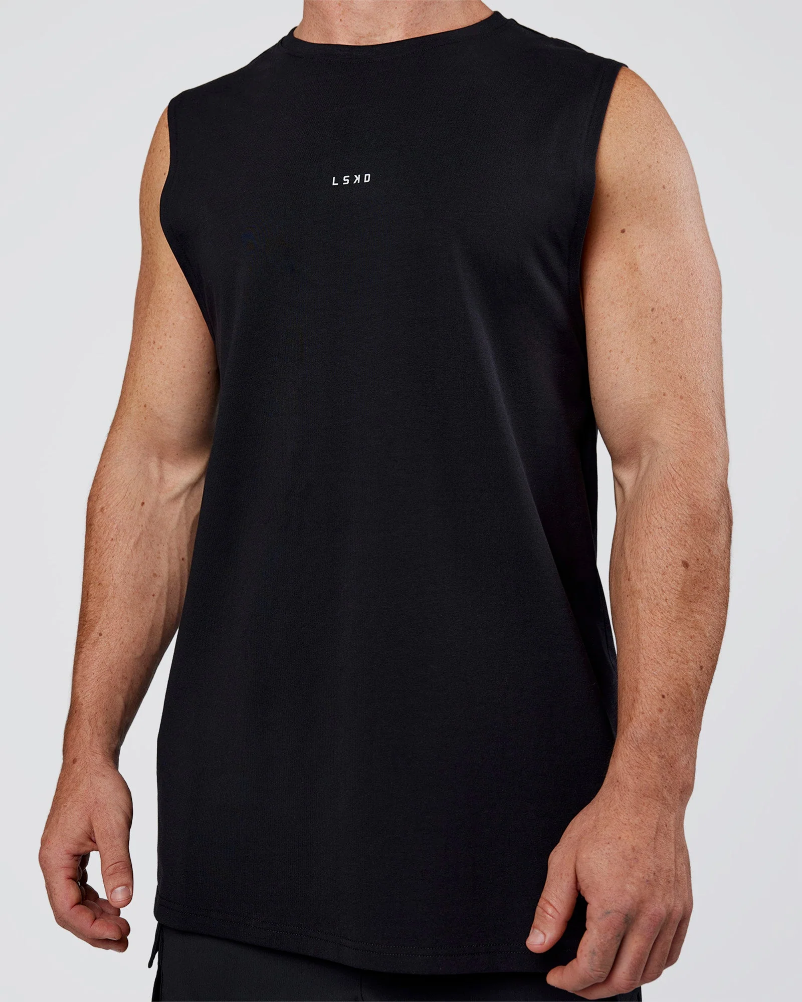 Base FLXCotton Tank Regular Fit +2cm - Black - Image 6