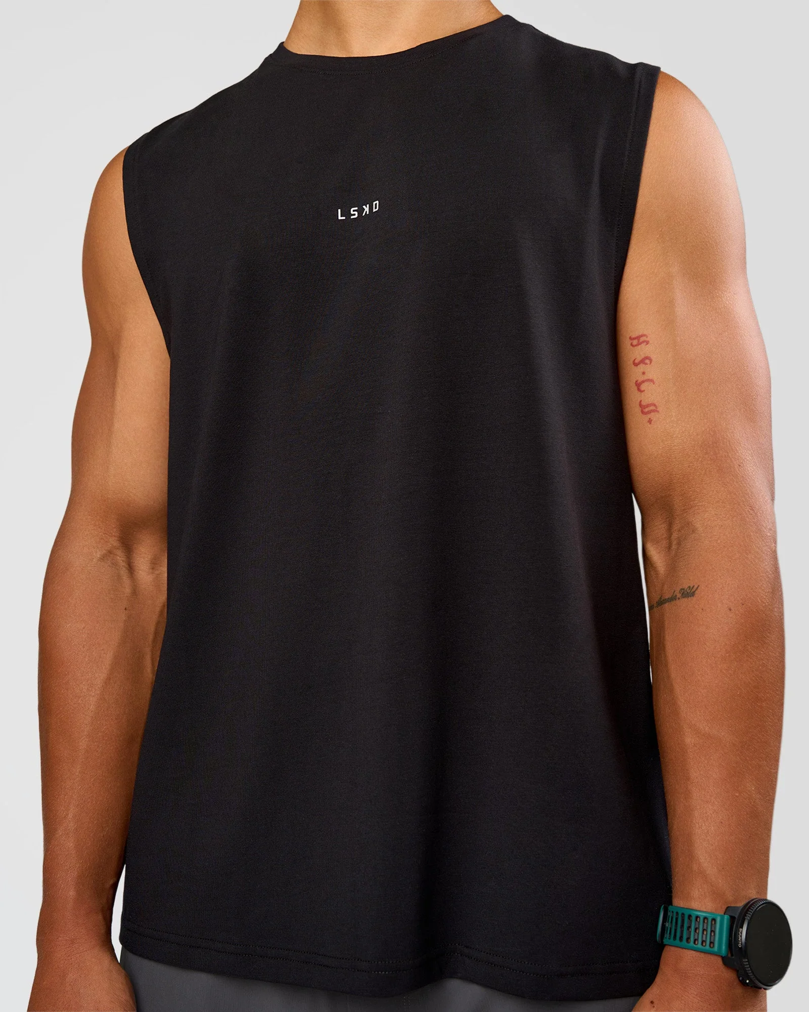 Base FLXCotton Tank Regular Fit -8cm - Black - Image 4